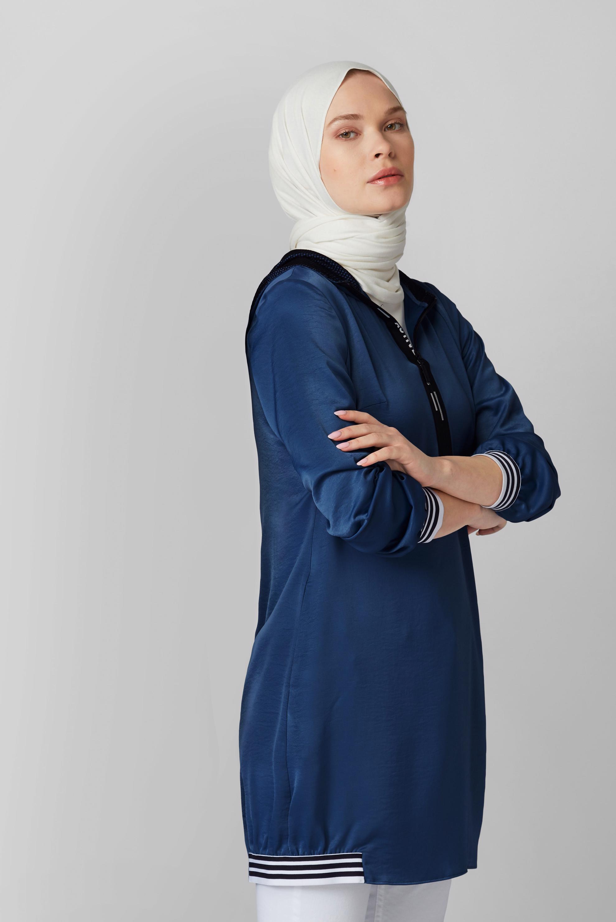 Tesettür giyim LACİVERT 41507 NANO AEROBİN TUNİK 38/44 TEK40