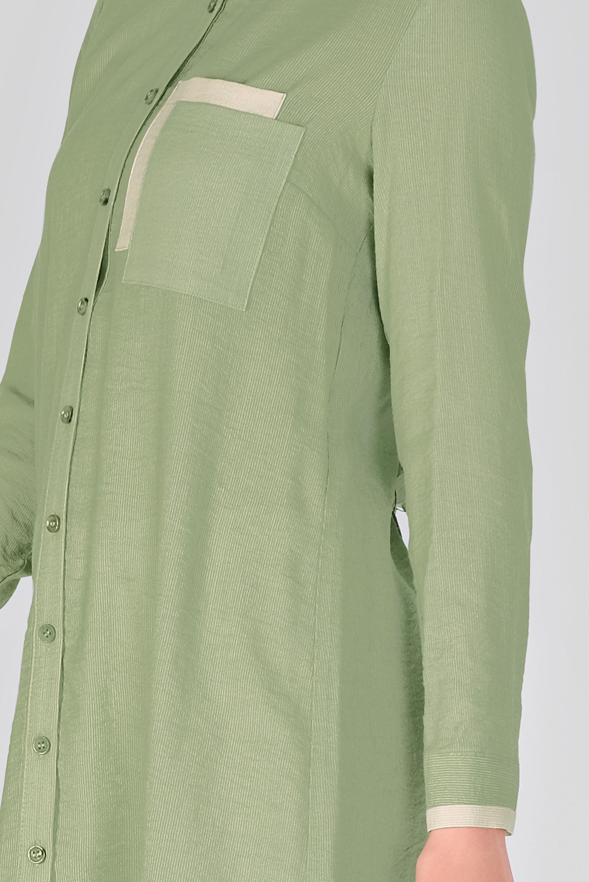 Tesettür giyim YEŞİL BOYDAN DÜĞMELİ TUNİK 41565