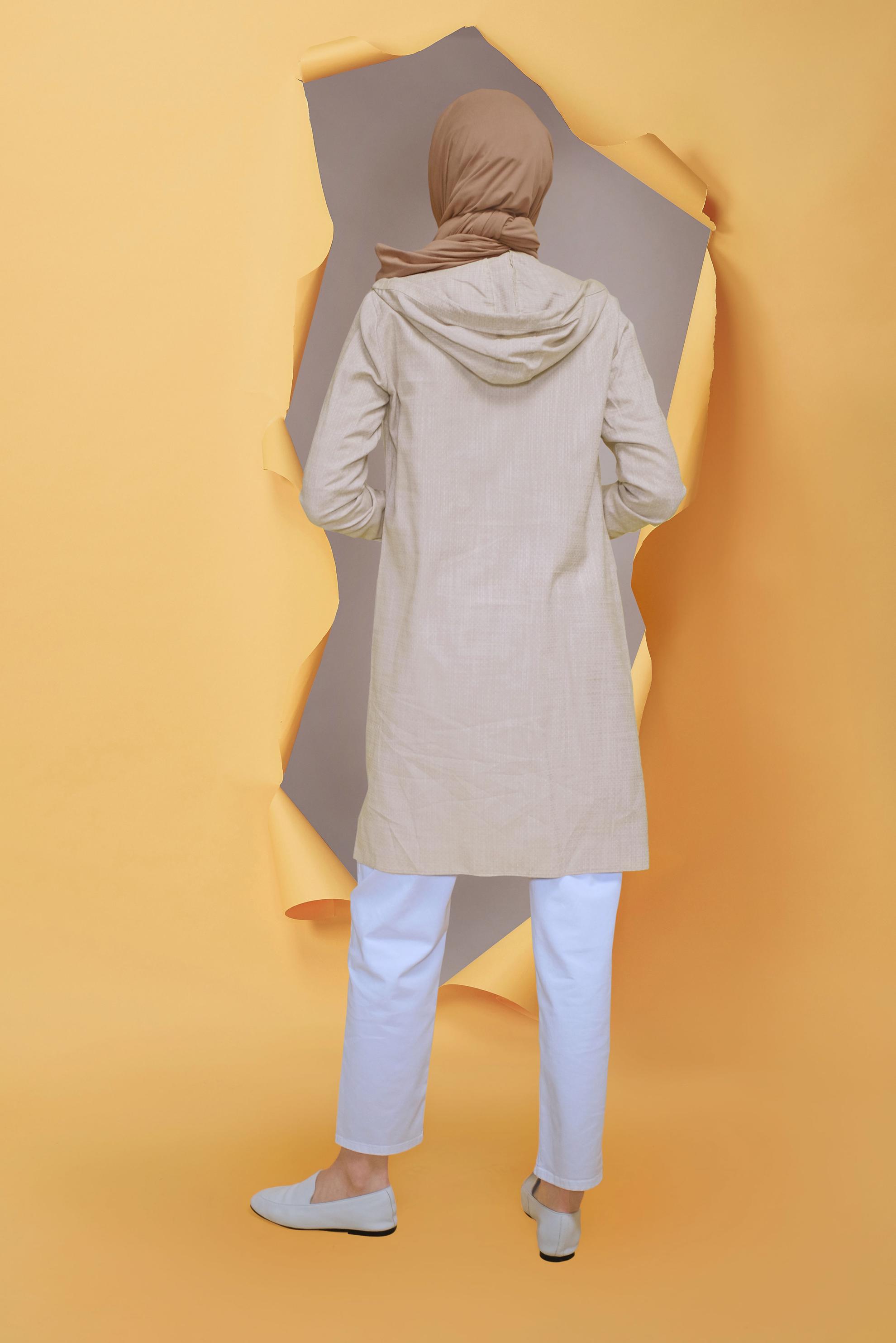 Tesettür giyim BEJ 41681 27201 TUNİK 38/46 TEK40