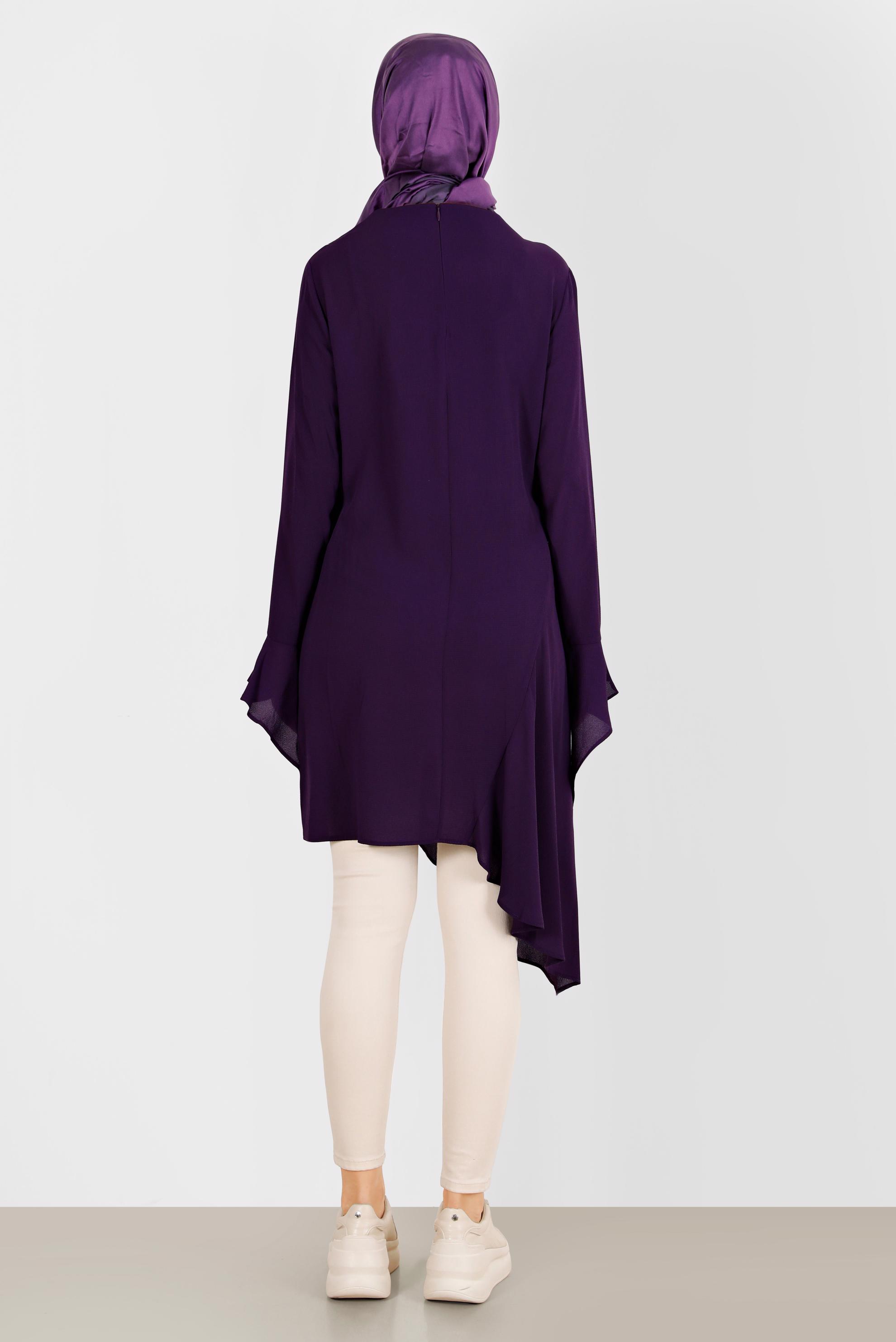 Hijab clothing PURPLE ASYMMETRIC CUT TUNIC 41786  