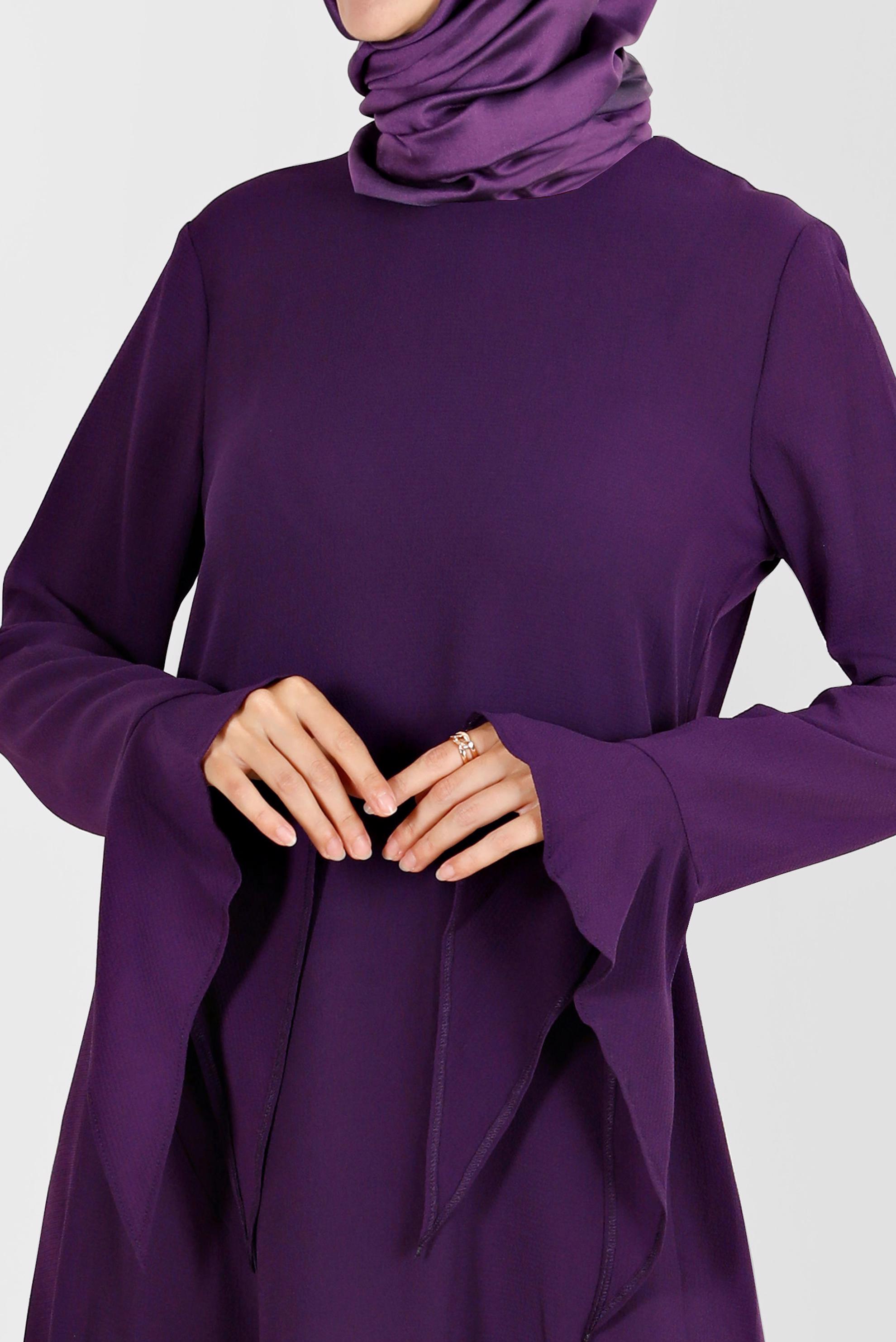 Hijab clothing PURPLE ASYMMETRIC CUT TUNIC 41786  