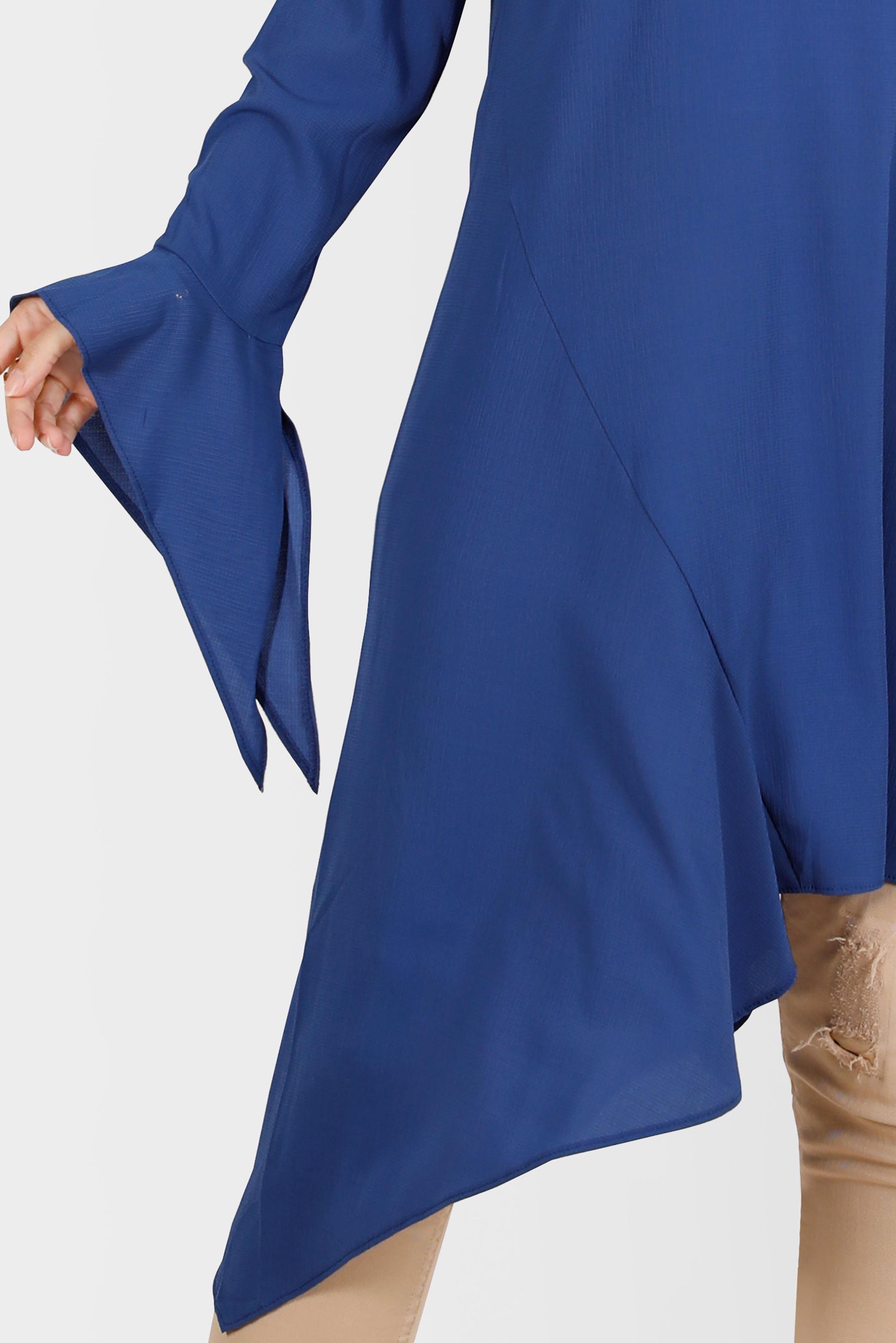 Tesettür giyim LACİVERT ASİMETRİK KESİM TUNİK 41786  