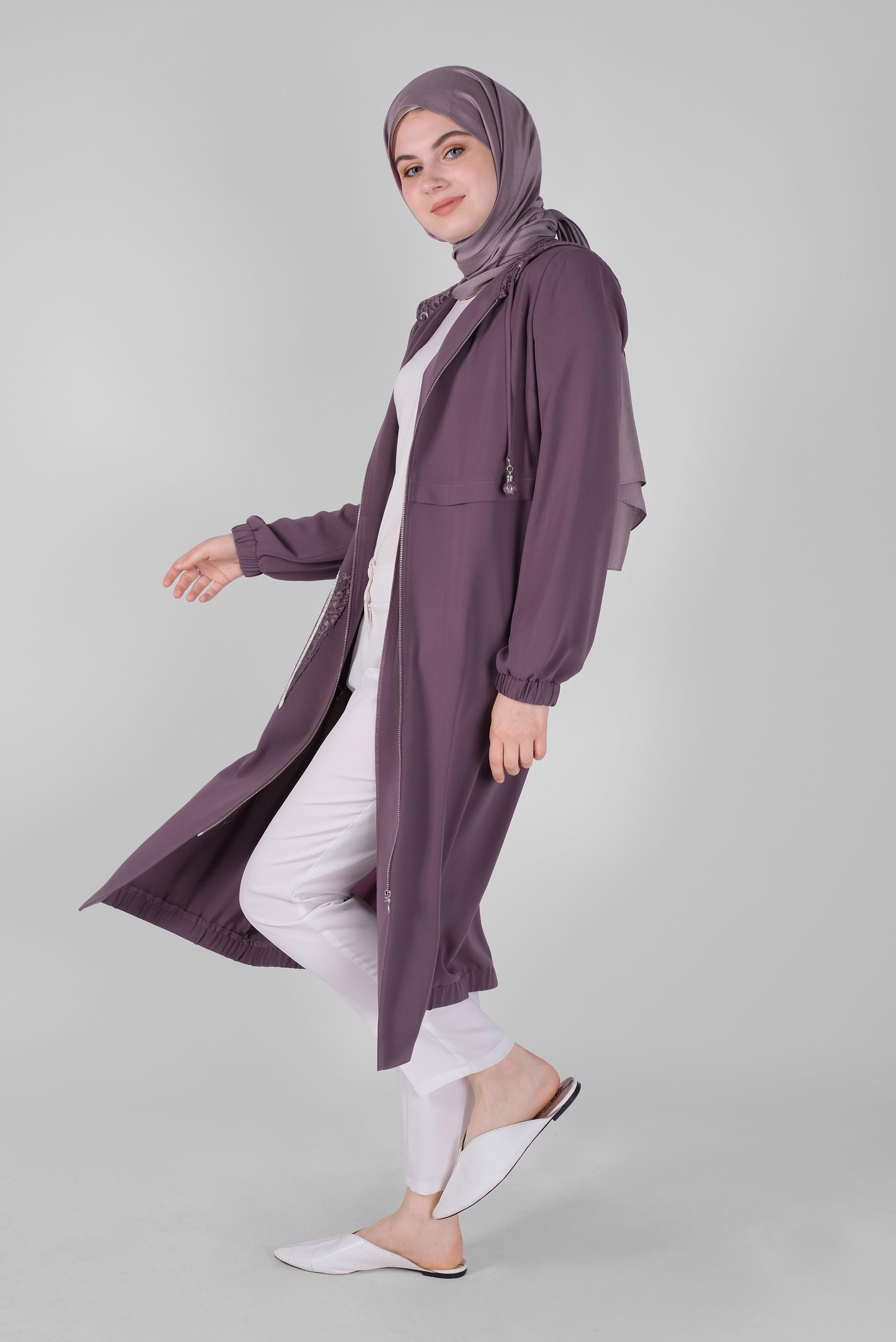 Tesettür giyim MOR 10395 MYPOLL TRENÇKOT 38/46 TEK40