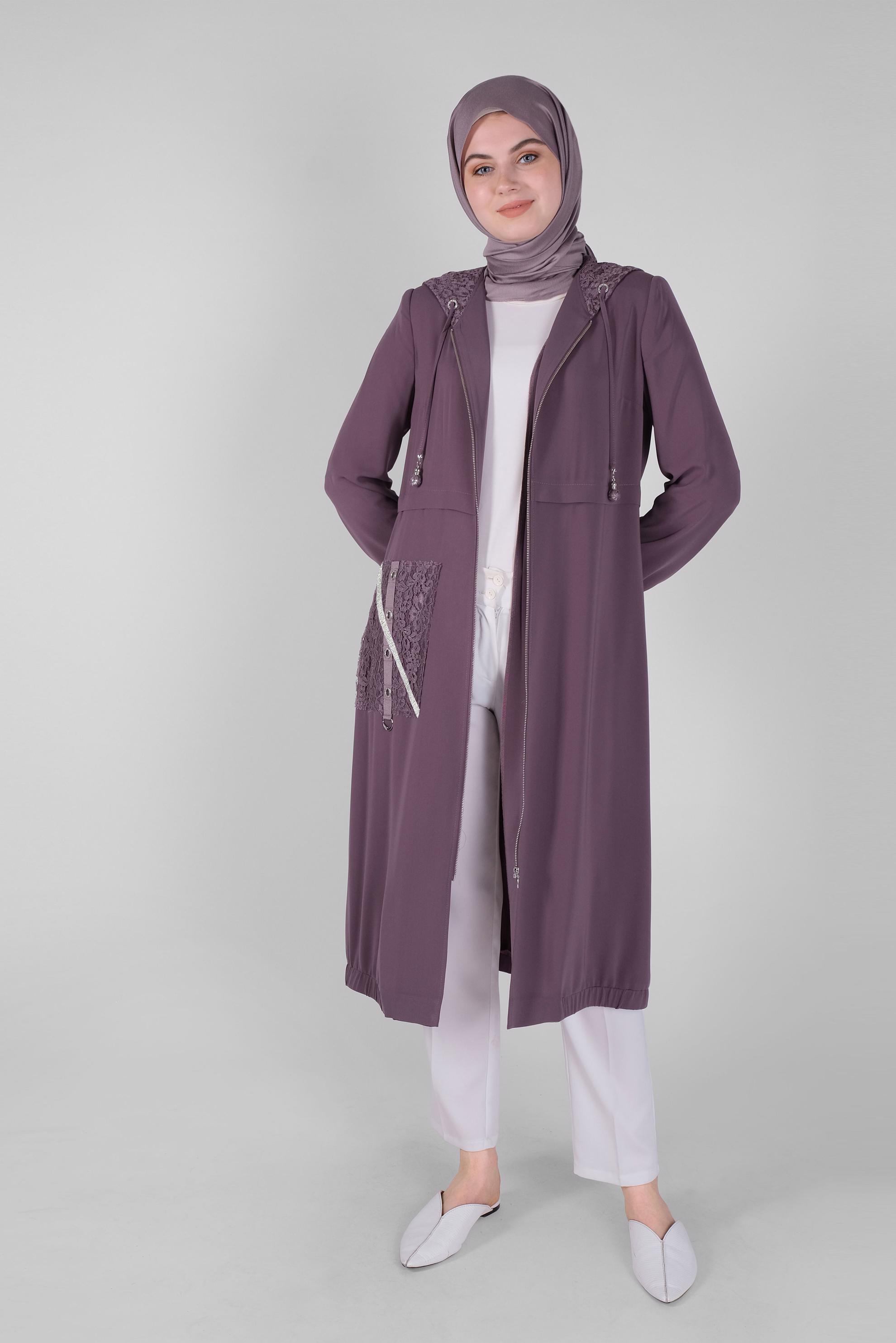 Tesettür giyim MOR 10395 MYPOLL TRENÇKOT 38/46 TEK40