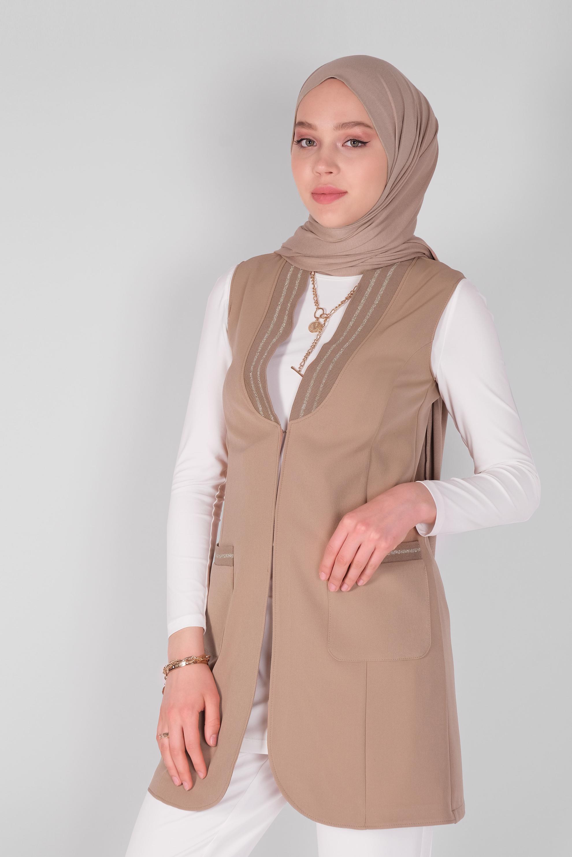 Hijab clothing BROWN VEST 41512 