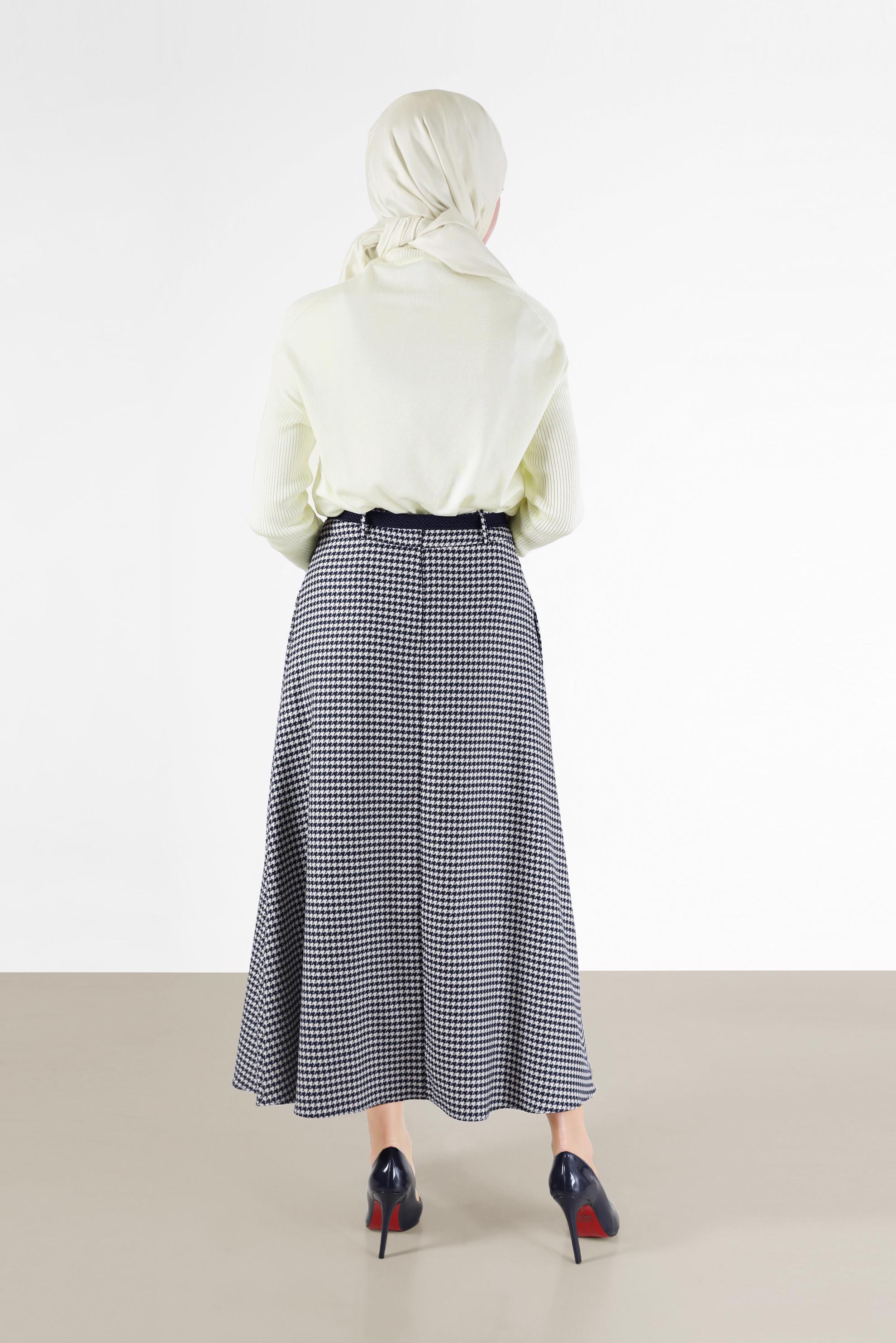 Tesettür giyim BEYAZ BALIKÇI YAKA BASIC TRİKO KAZAK 42073 