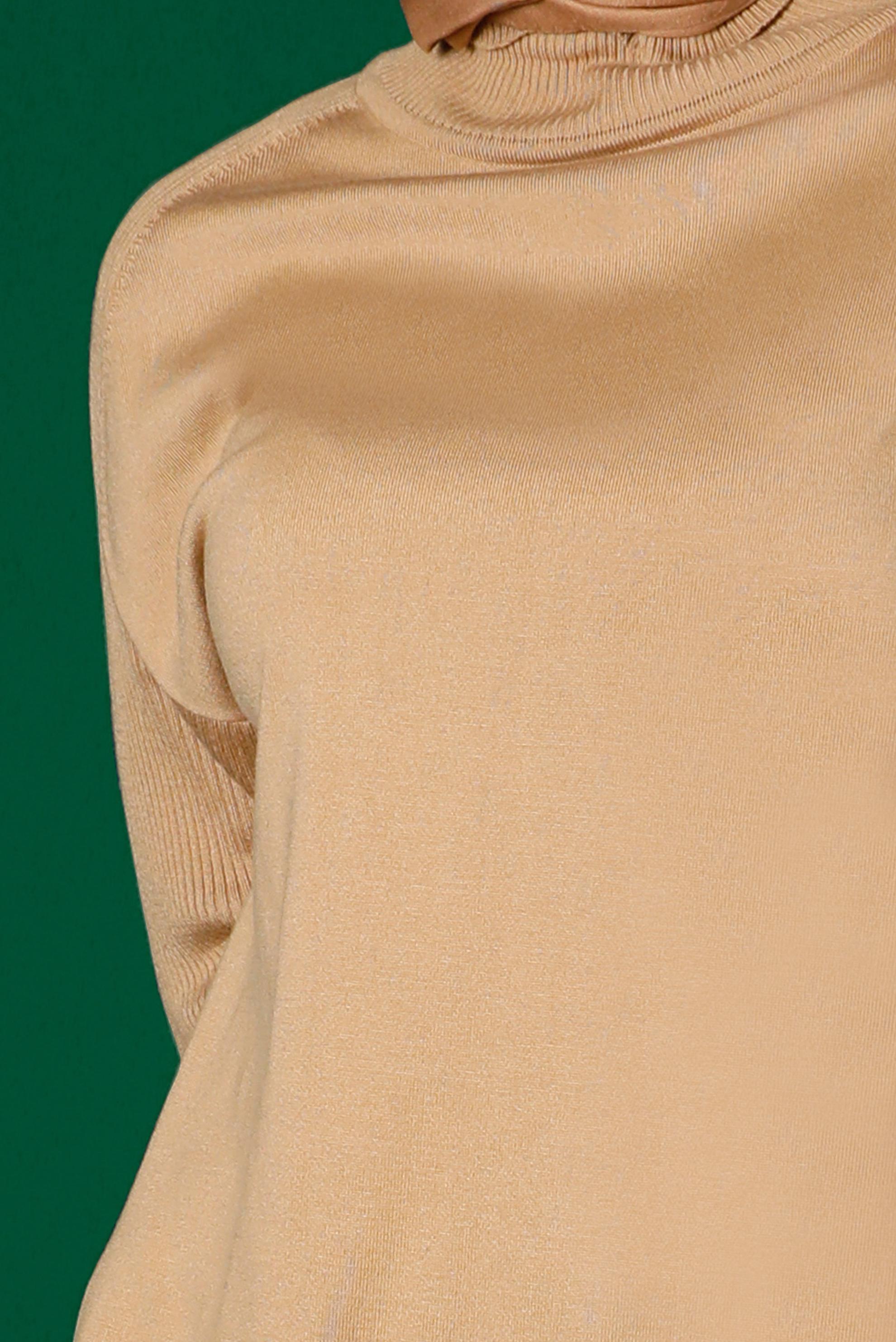 Hijab clothing BROWN  TURTLENECK BASIC KNITWEAR SWEATER 42073