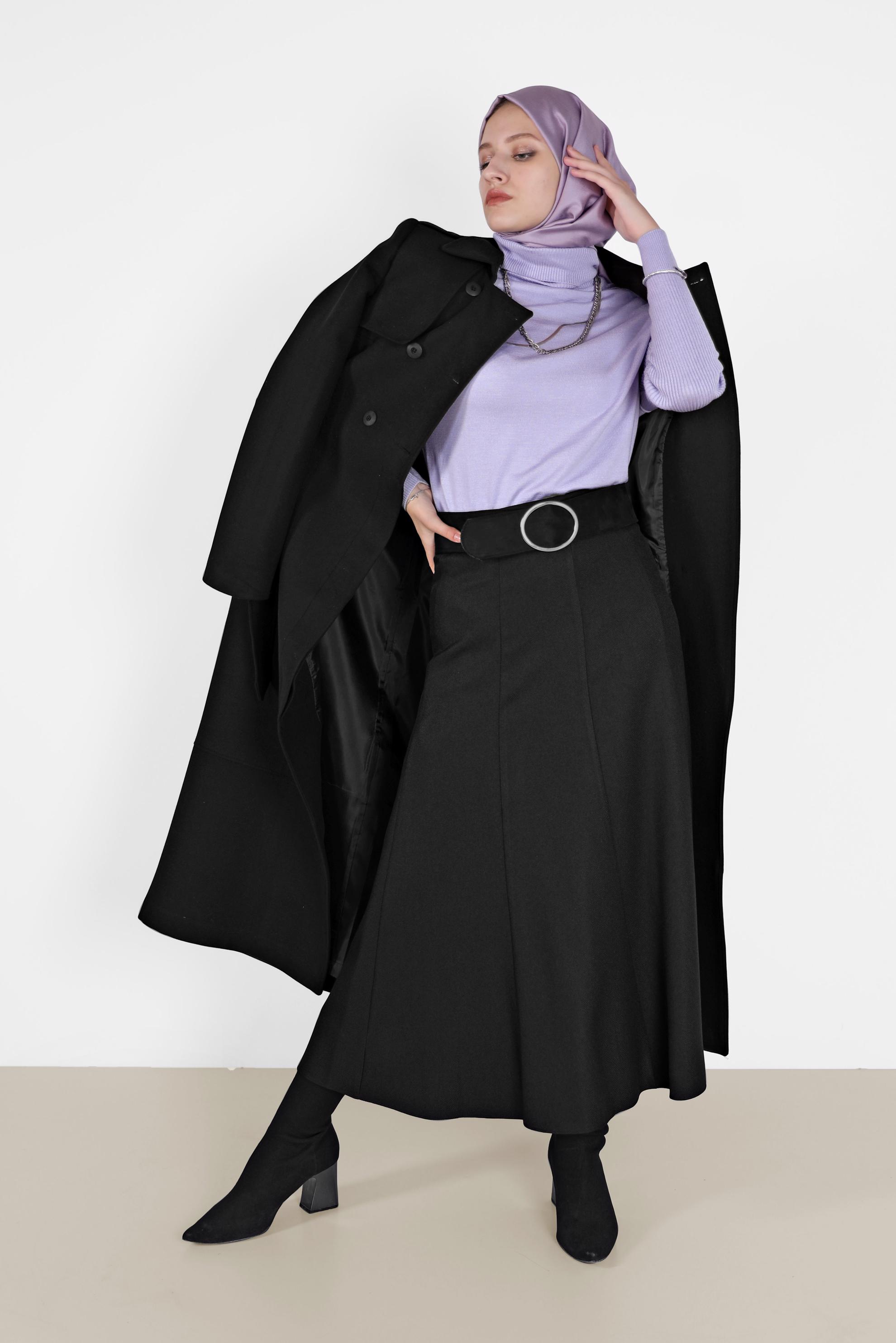 Hijab clothing PURPLE  TURTLENECK BASIC KNITWEAR SWEATER 42073