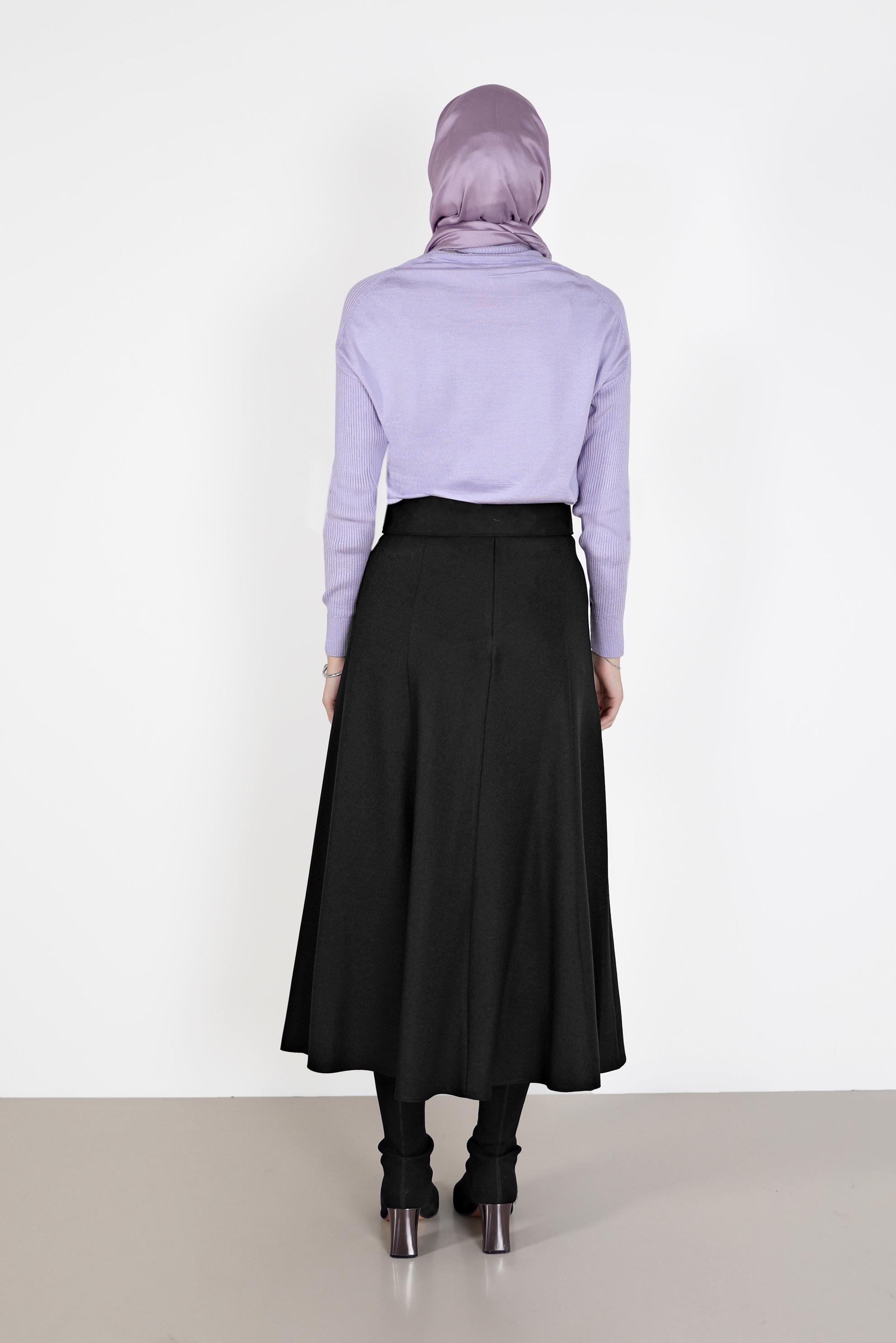 Hijab clothing PURPLE  TURTLENECK BASIC KNITWEAR SWEATER 42073