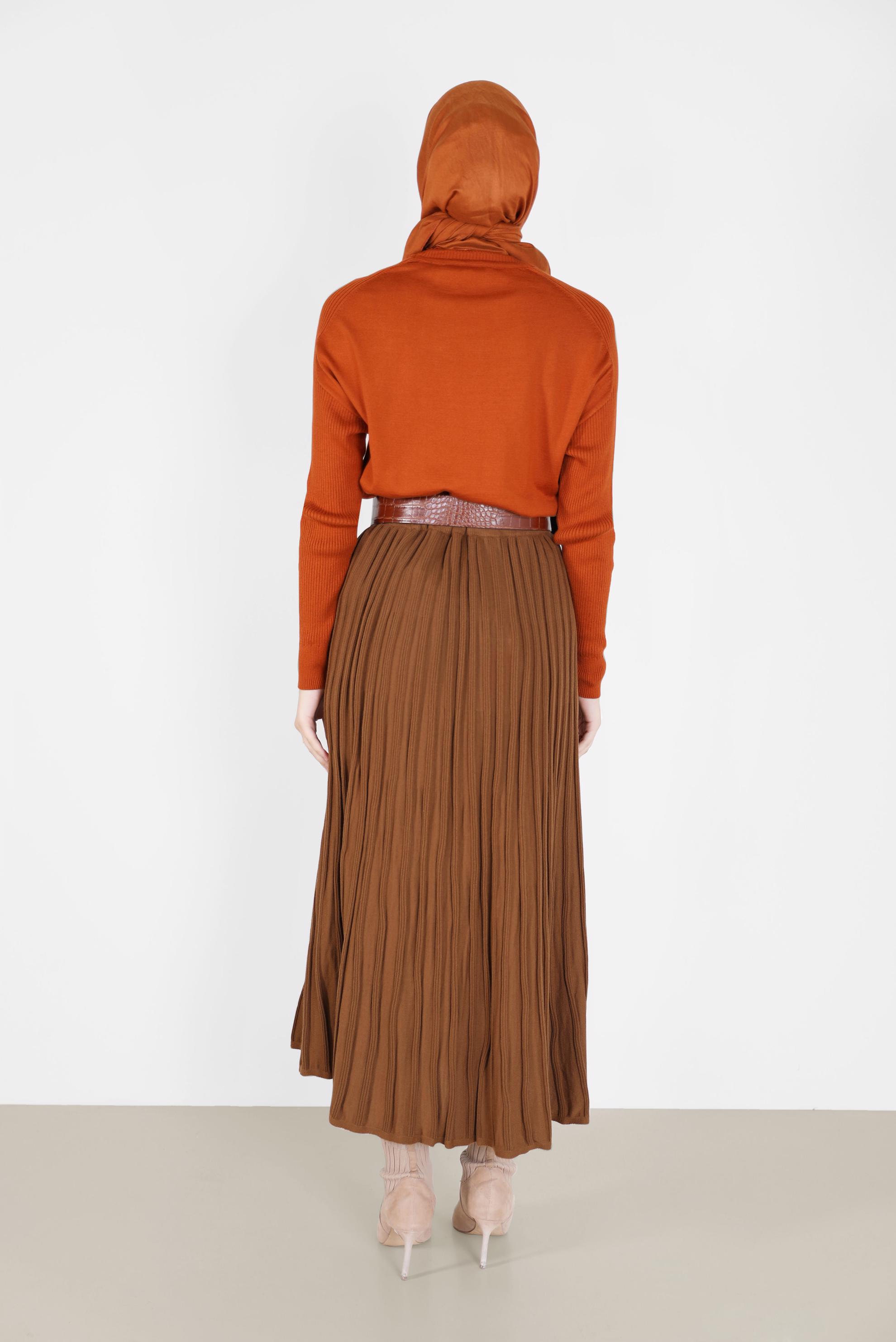 Hijab clothing ORANGE  TURTLENECK BASIC KNITWEAR SWEATER 42073