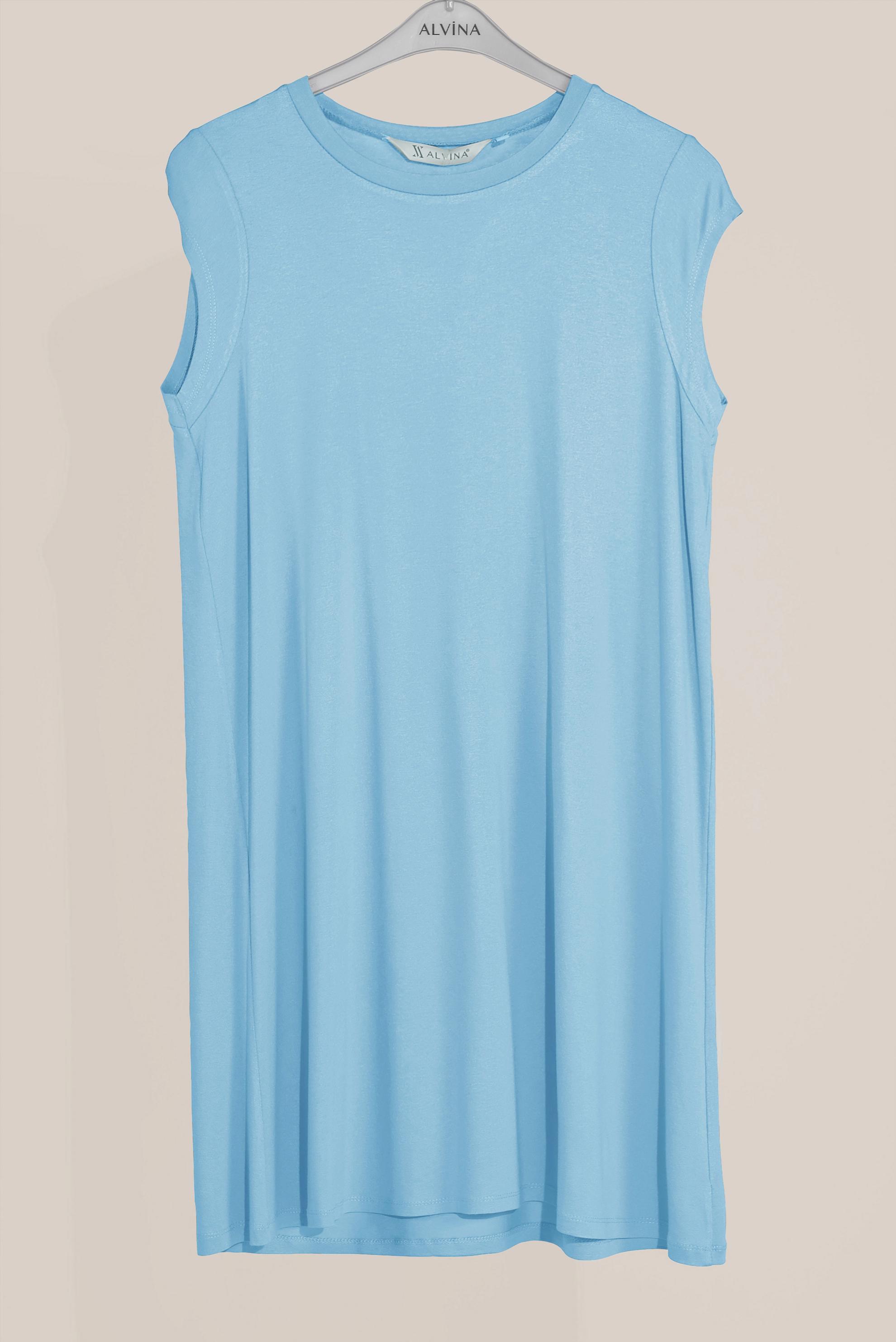 Tesettür giyim MAVİ KOLSUZ İÇ TUNİK 40826