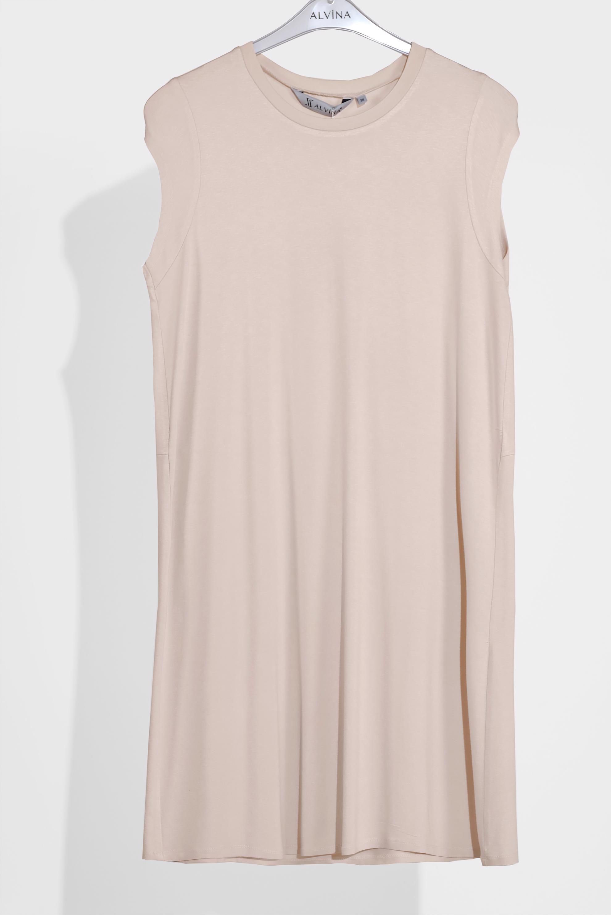 Tesettür giyim EKRU KOLSUZ İÇ TUNİK 40826