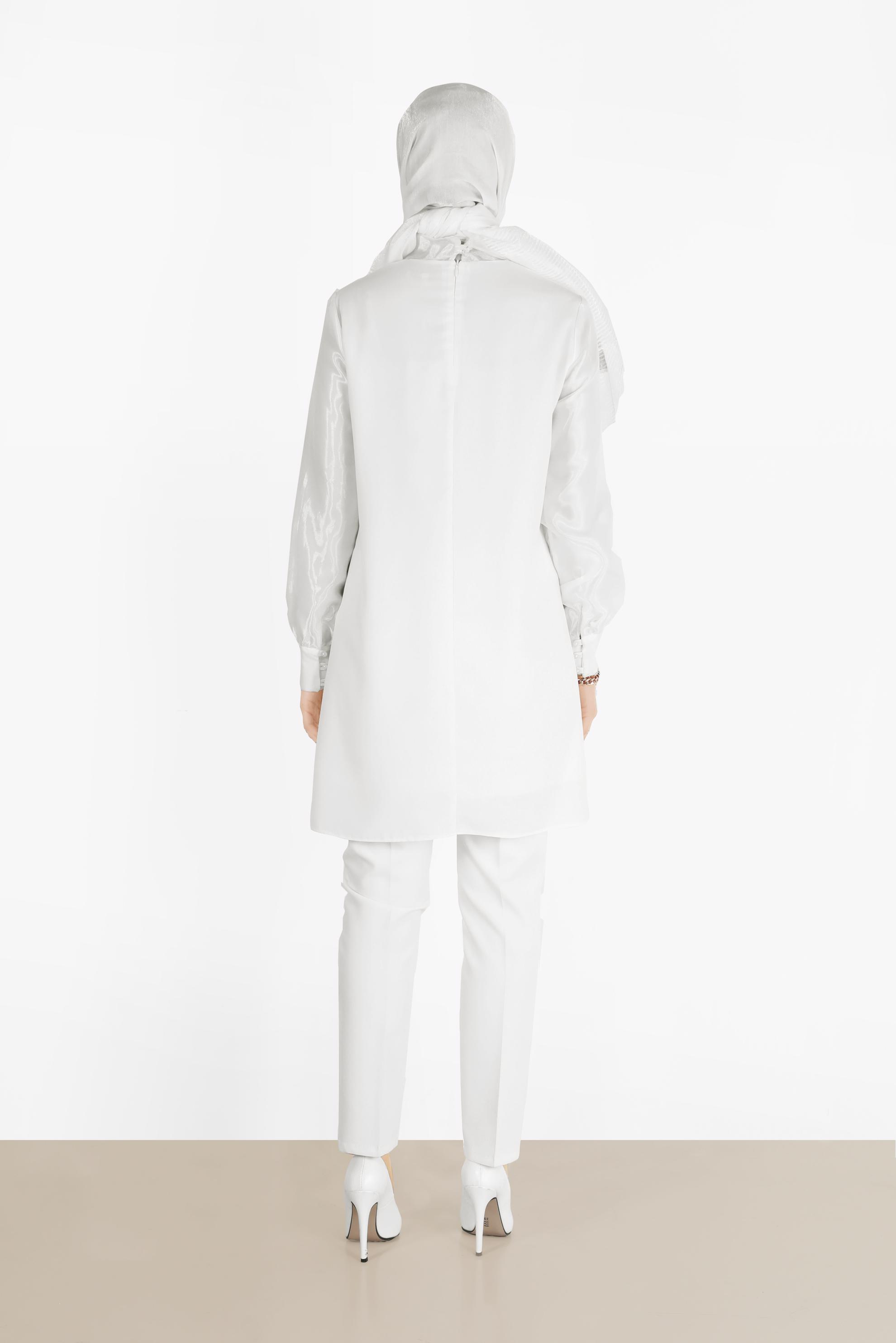 Vêtements hijab BLANC PANTALON À BOUTONS 70051