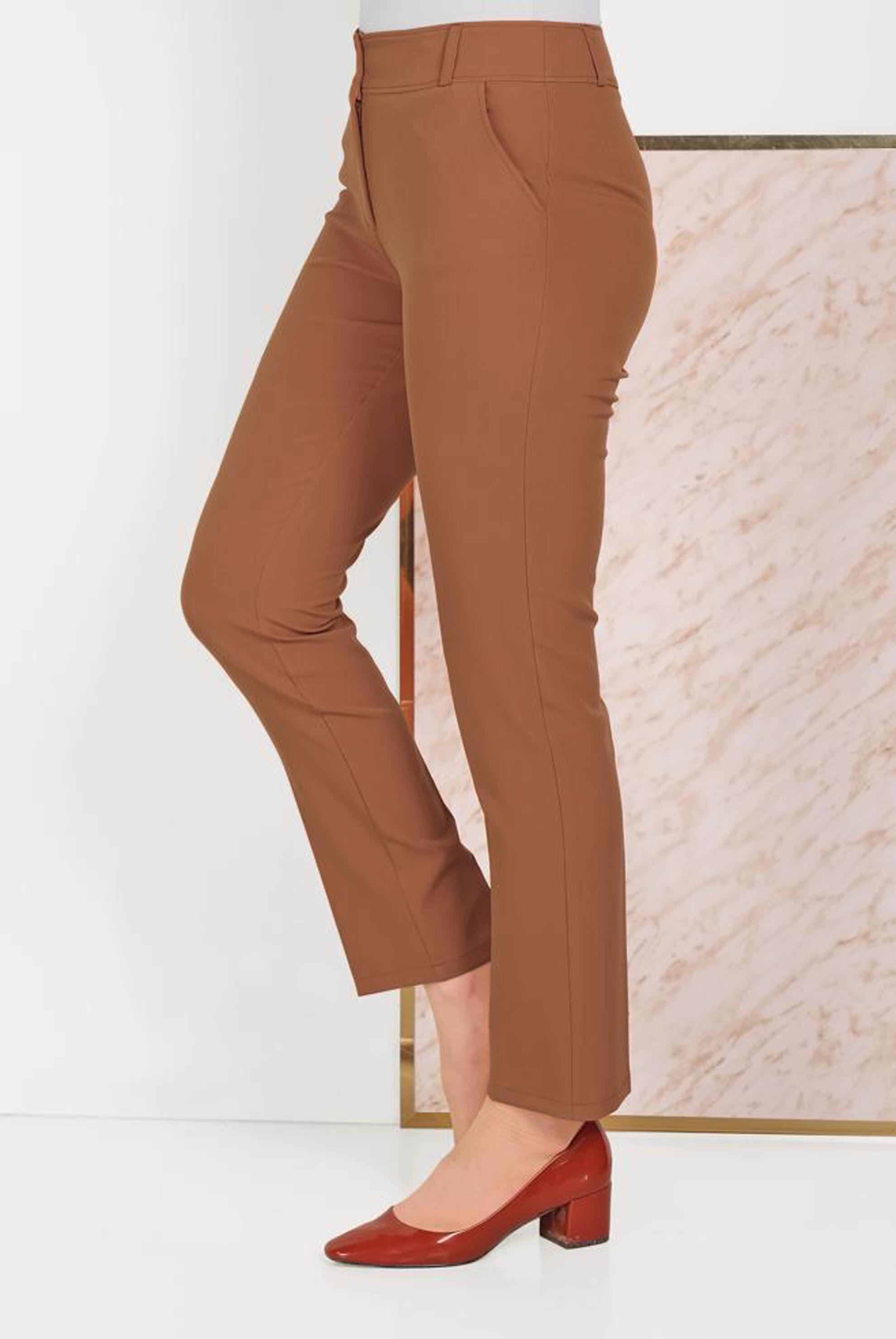 Tesettür giyim TABA DÜĞMELİ KUMAŞ PANTOLON 70051	