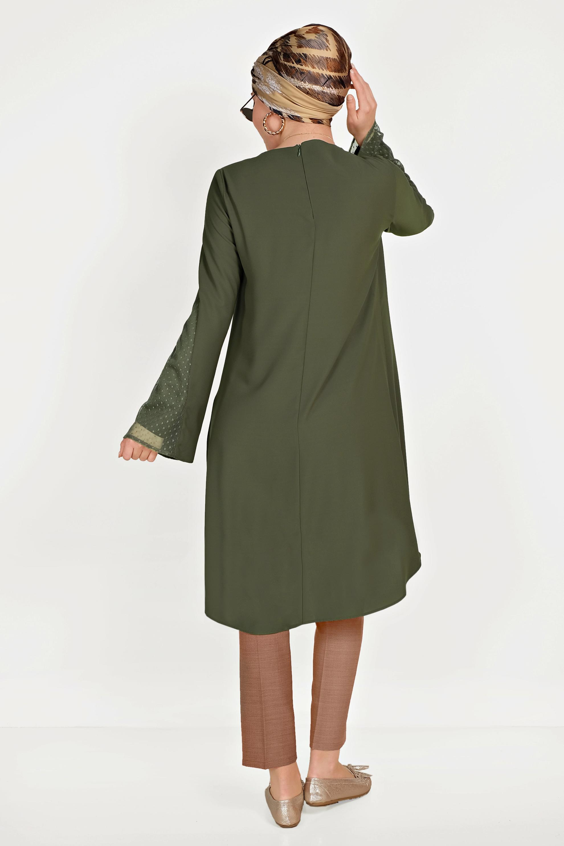 Tesettür giyim KAHVE KLASİK CEPLİ PANTOLON 70073