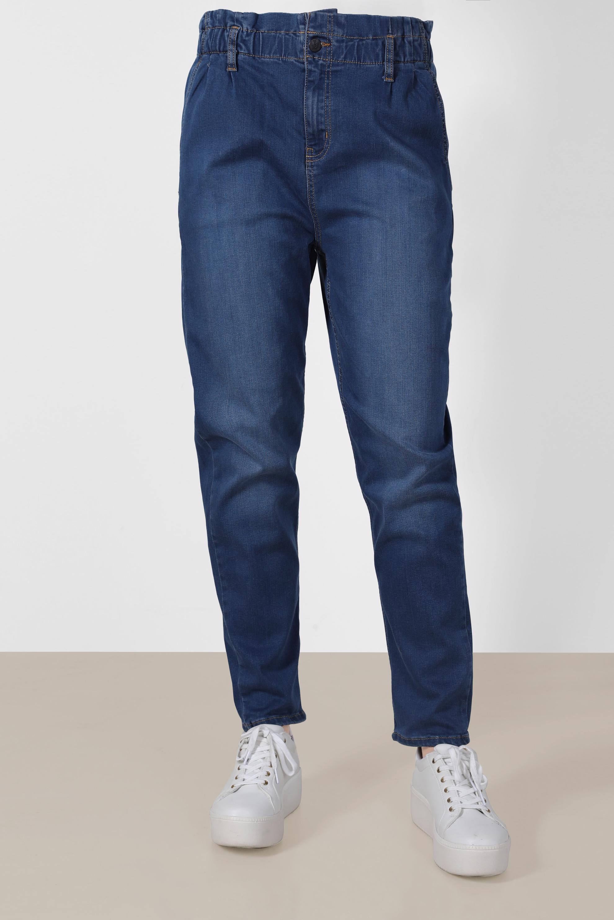 Tesettür giyim LACİVERT BELİ LASTİKLİ DENİM PANTOLON 70219