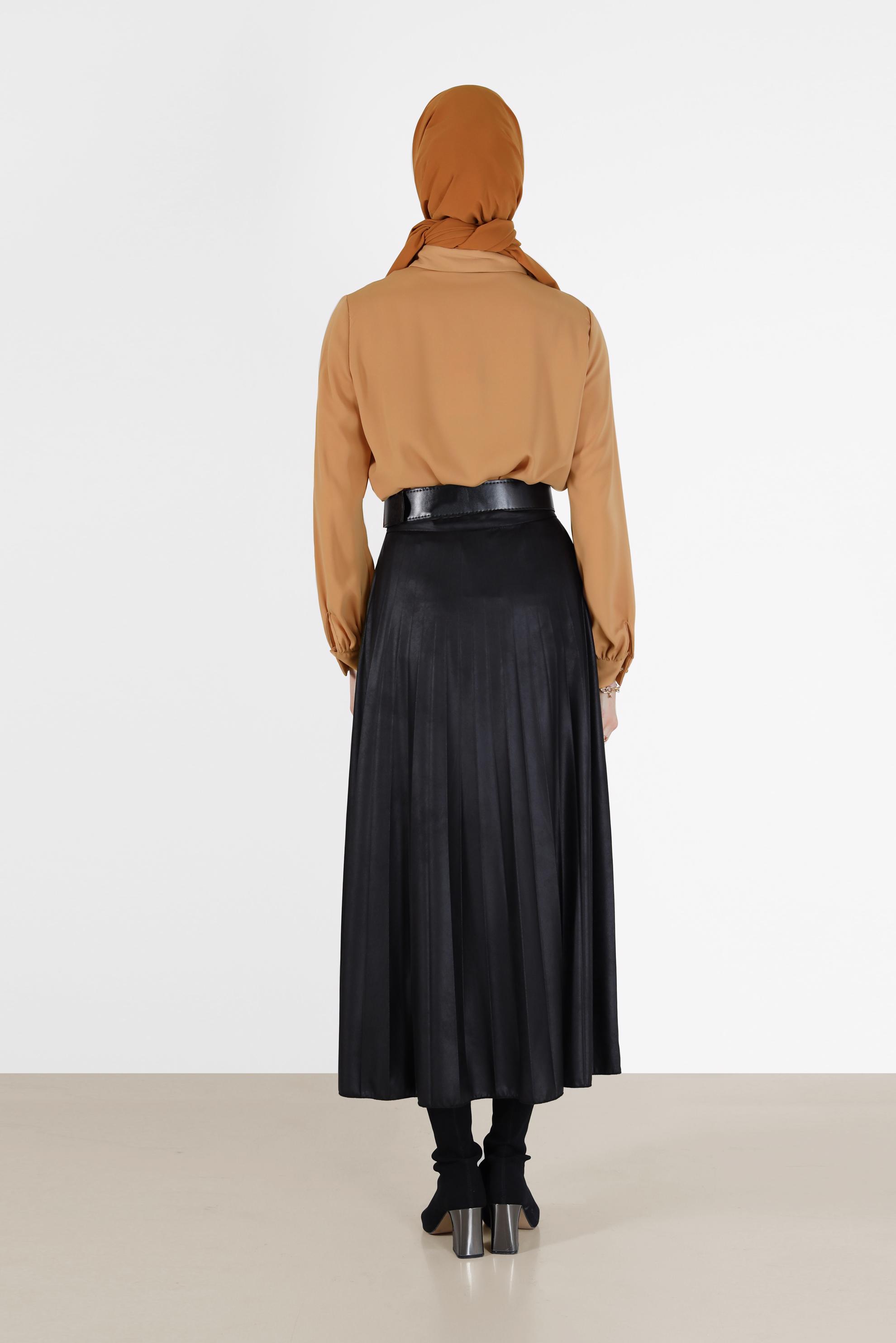 Tesettür giyim PEMBE FIRFIR DETAYLI BLUZ 42261 