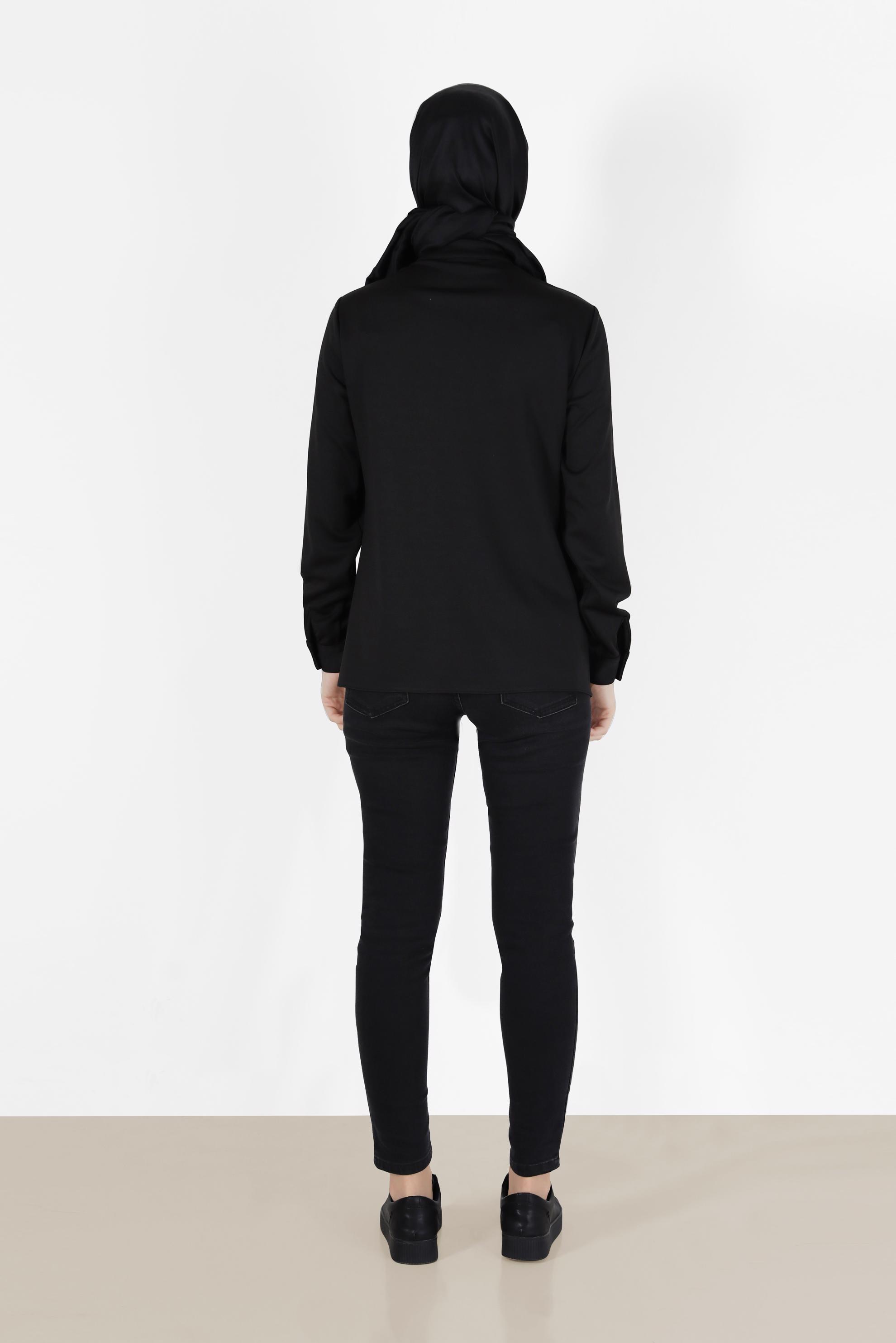 Vêtements hijab NOIR CHEMISIER DÉTAIL BOUTONS 42286