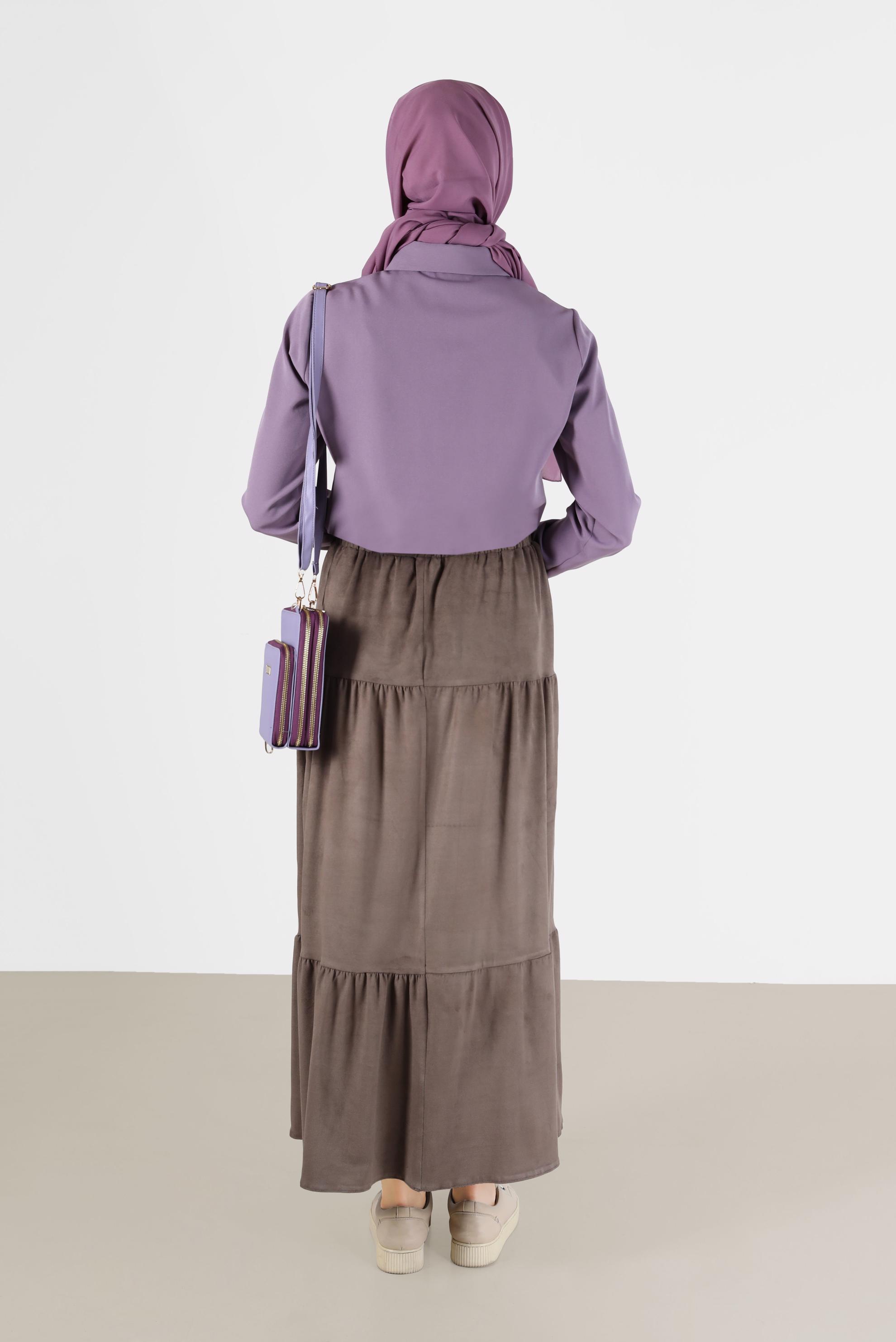 Vêtements hijab POURPRE BLOUSE À POCHES BOUTONNÉES 42301