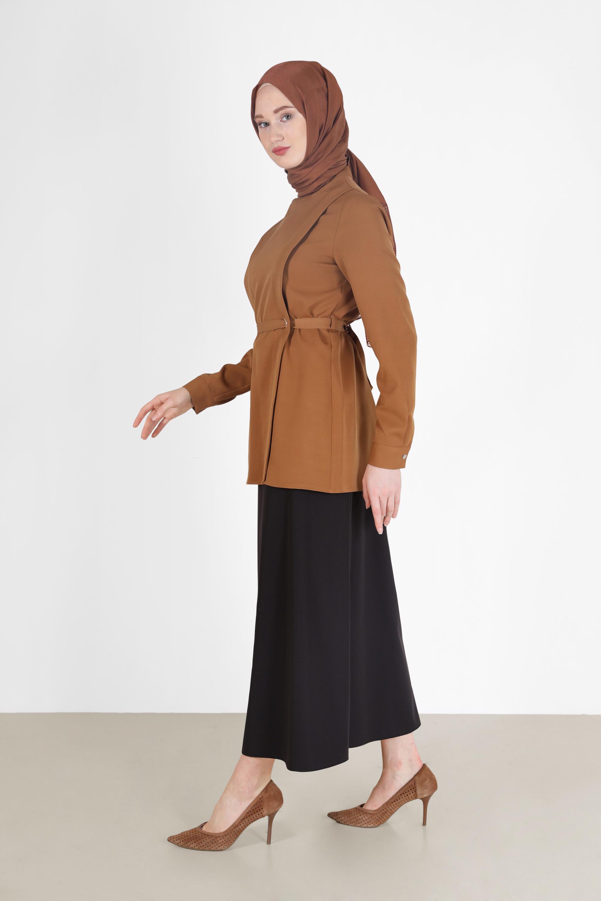 Hijab clothing YELLOW EYELET DETAIL BLOUSE 42338 