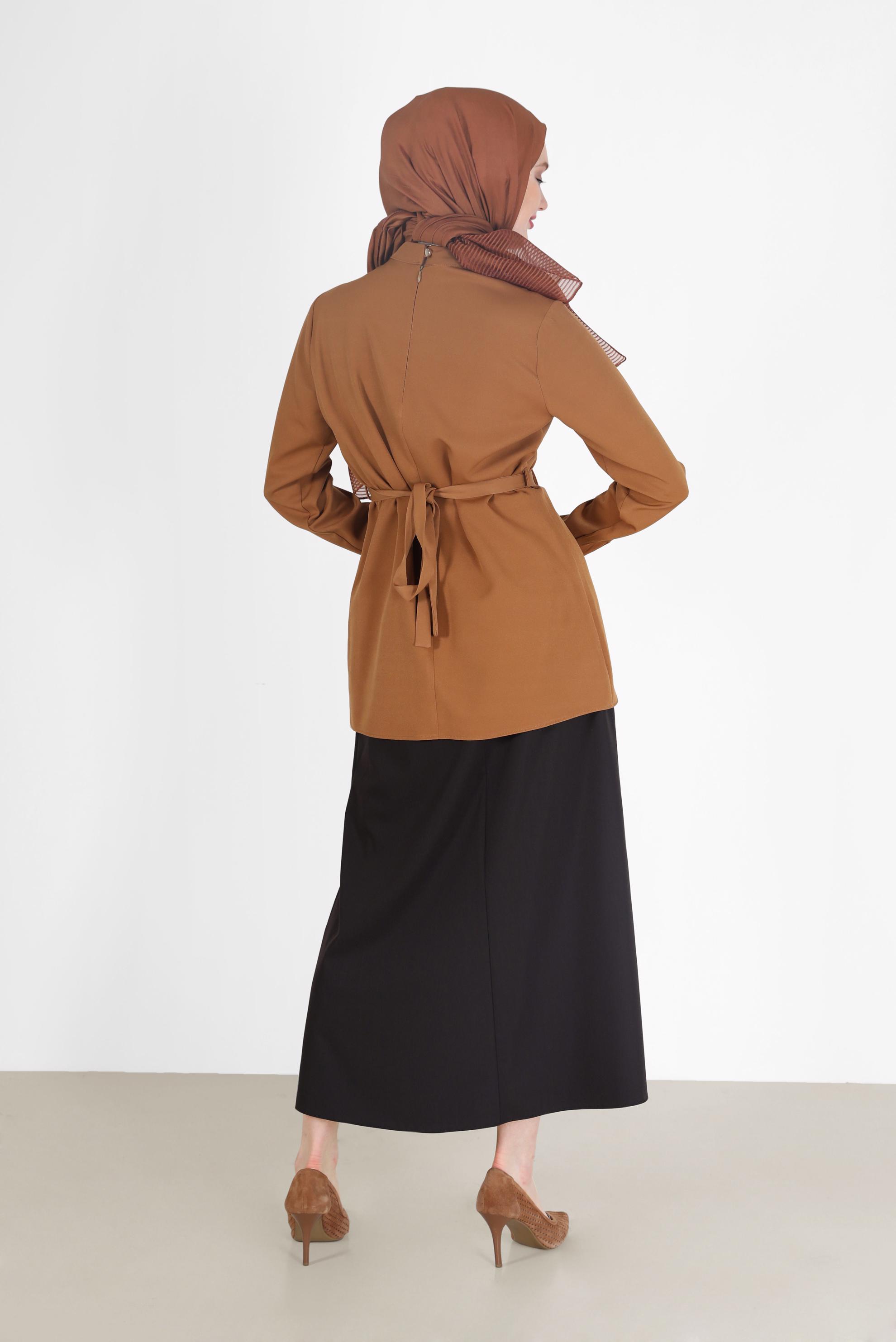 Hijab clothing YELLOW EYELET DETAIL BLOUSE 42338 