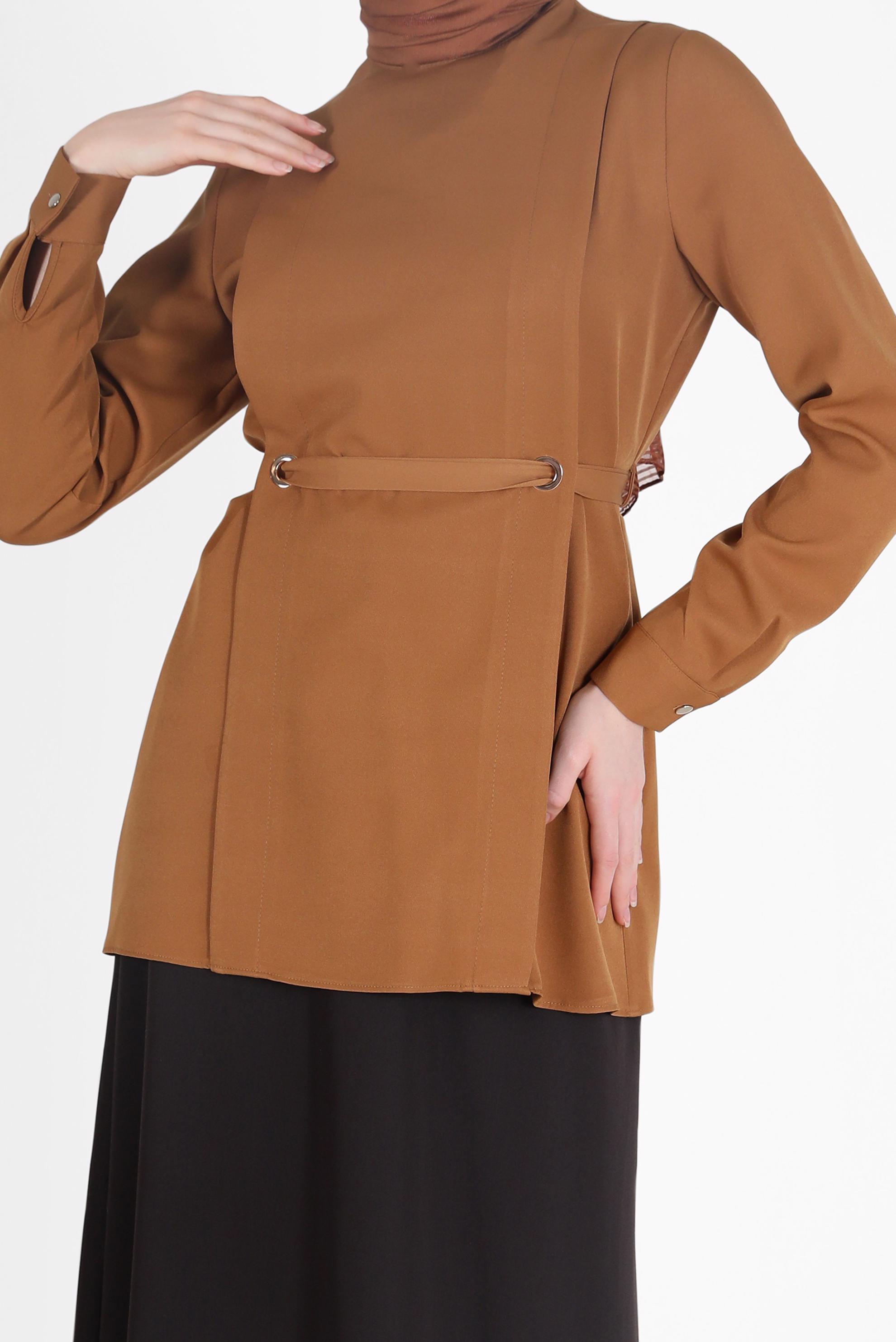 Hijab clothing YELLOW EYELET DETAIL BLOUSE 42338 