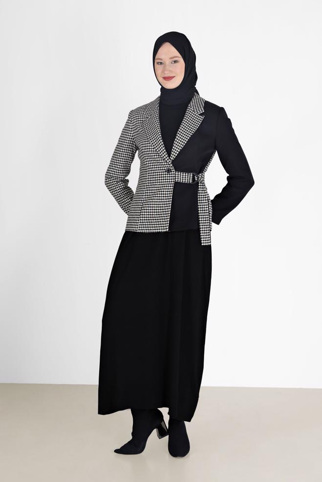Hijab clothing  Houndstooth Fashion - ALVİNA