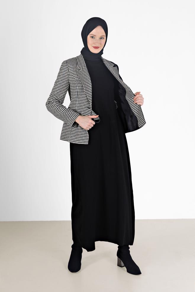 Hijab clothing  Houndstooth Fashion - ALVİNA