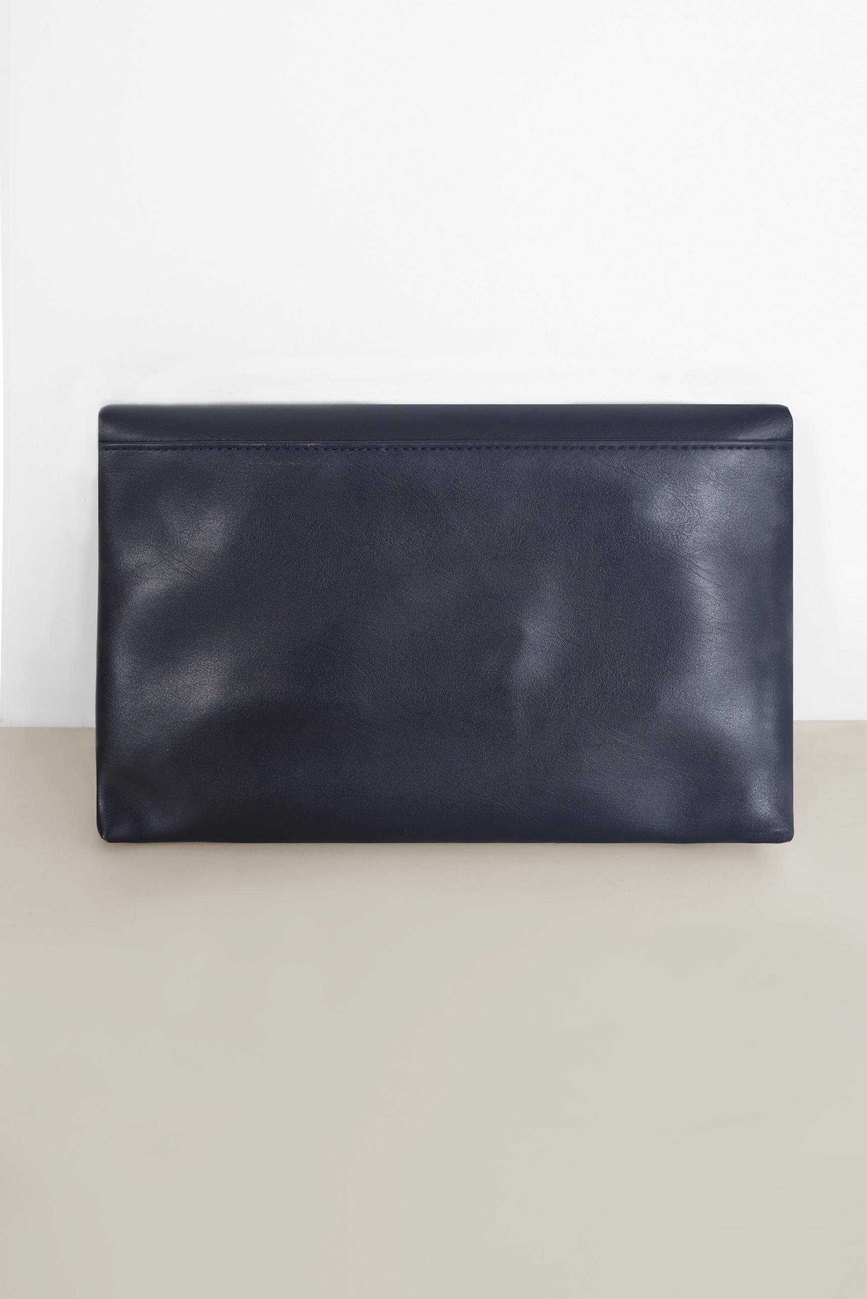 Tesettür giyim LACİVERT SÜET DETAYLI CLUTCH ÇANTA 042 