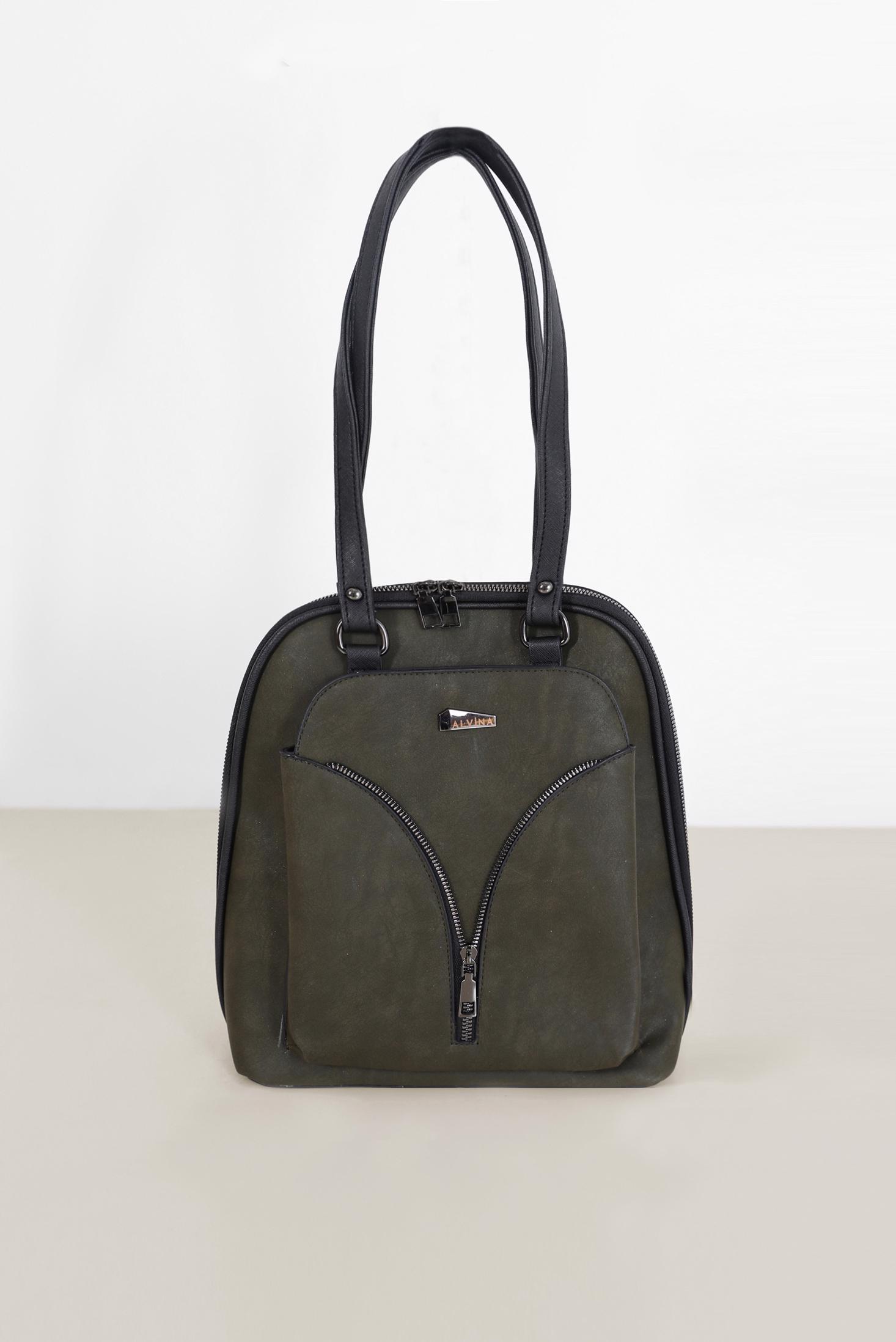 Tesettür giyim HAKİ ALVİNA SUET ÇANTA 1725 