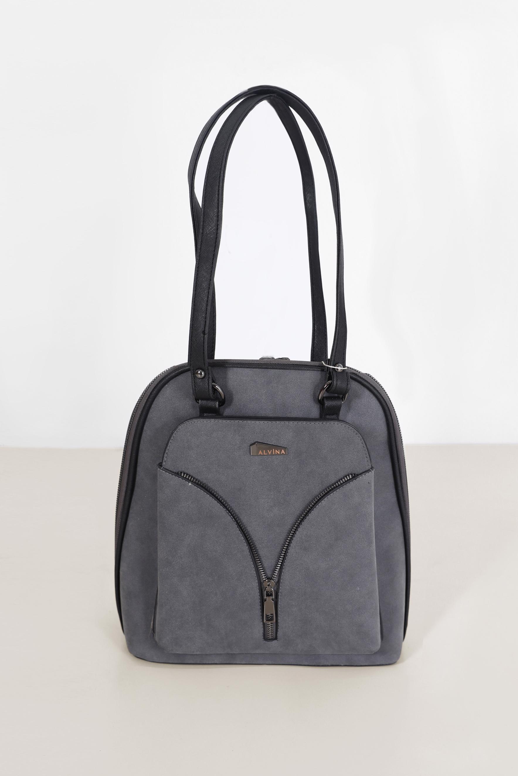 Tesettür giyim GRİ ALVİNA SUET ÇANTA 1725 