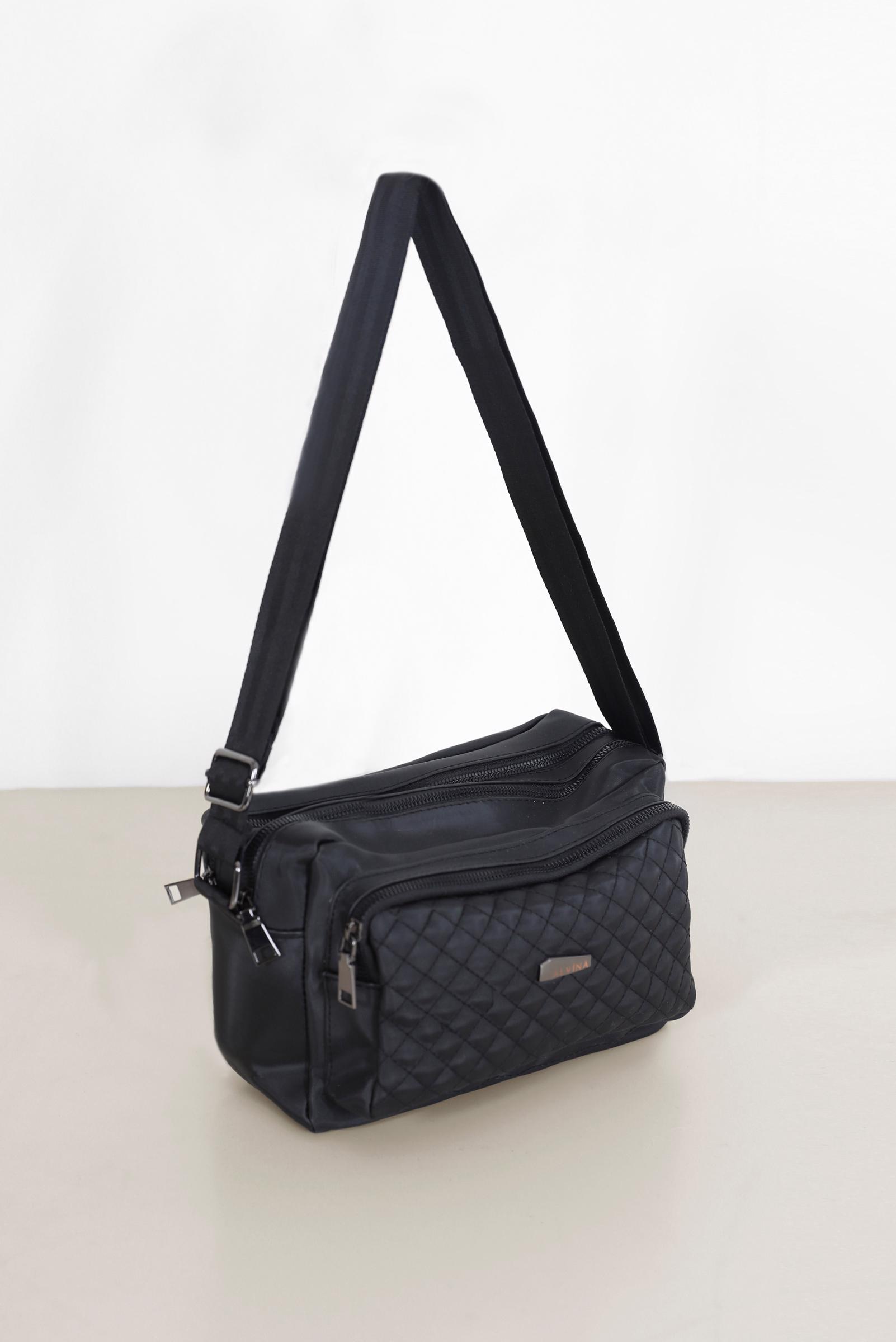 Tesettür giyim SİYAH ALVİNA KAPİTONE DETAYLI ÇANTA 1809 