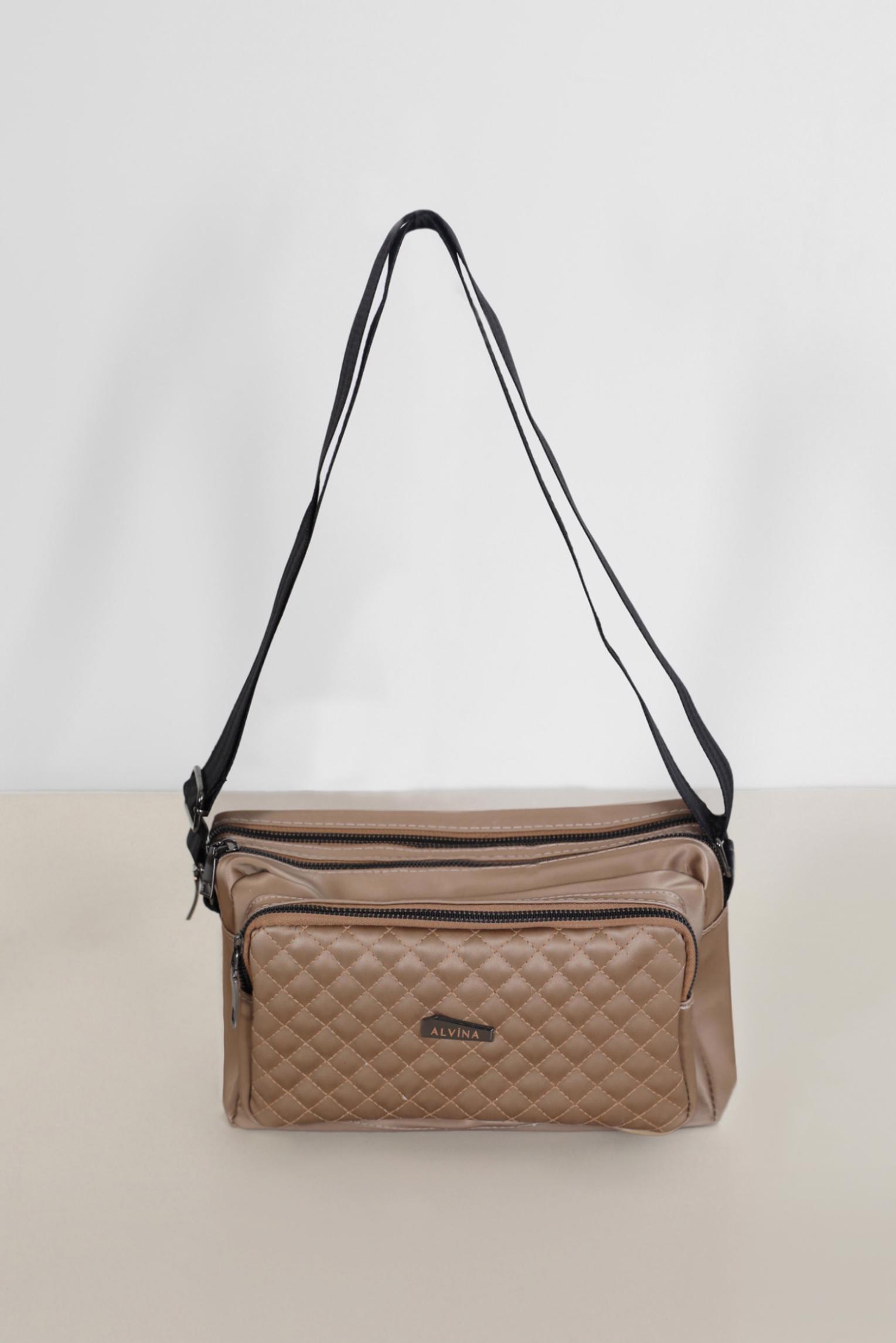 Tesettür giyim ALTIN ALVİNA KAPİTONE DETAYLI ÇANTA 1809 