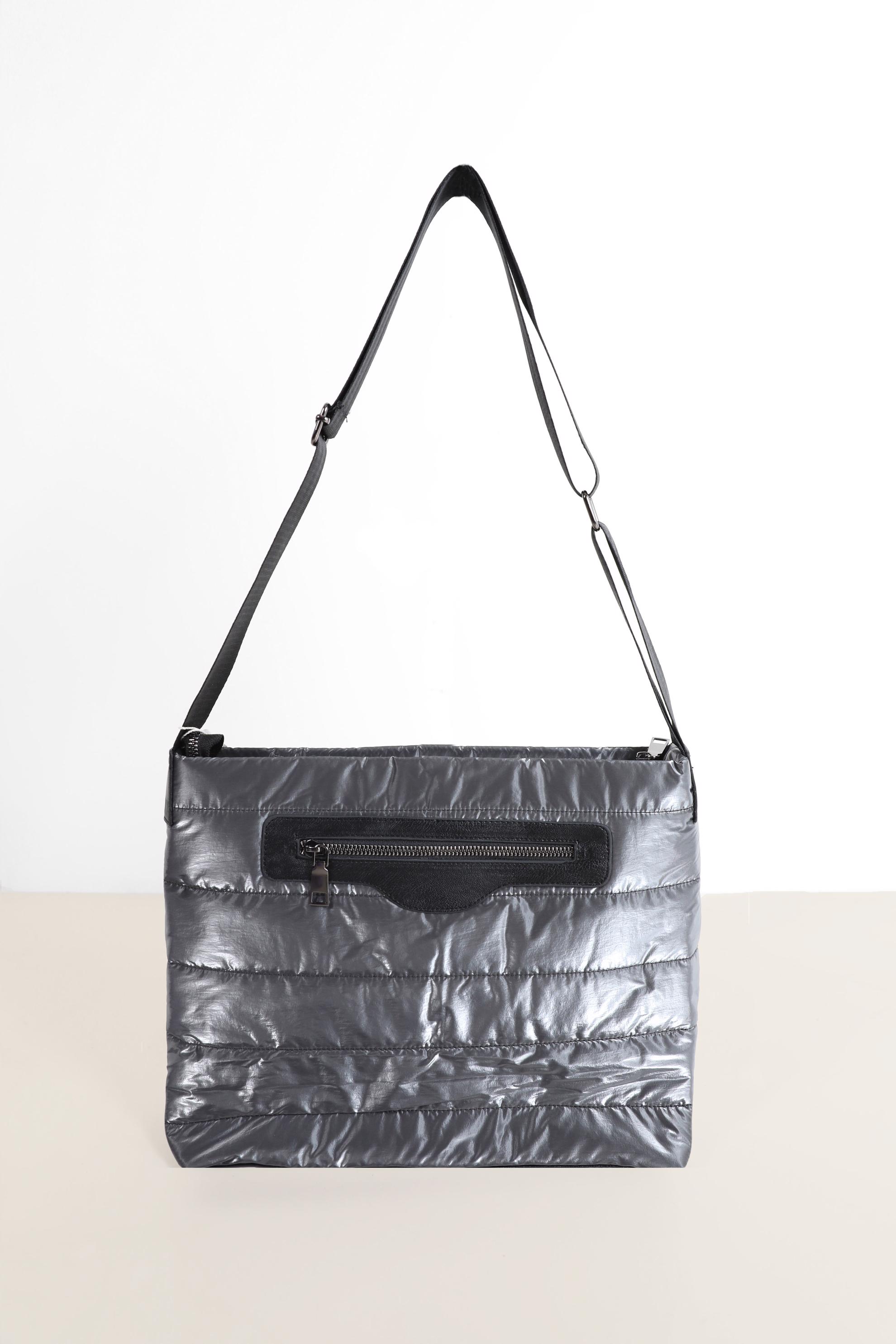 Tesettür giyim BEJ ALVİNA FERMUAR DETAYLI ŞİŞME ÇANTA 1871 