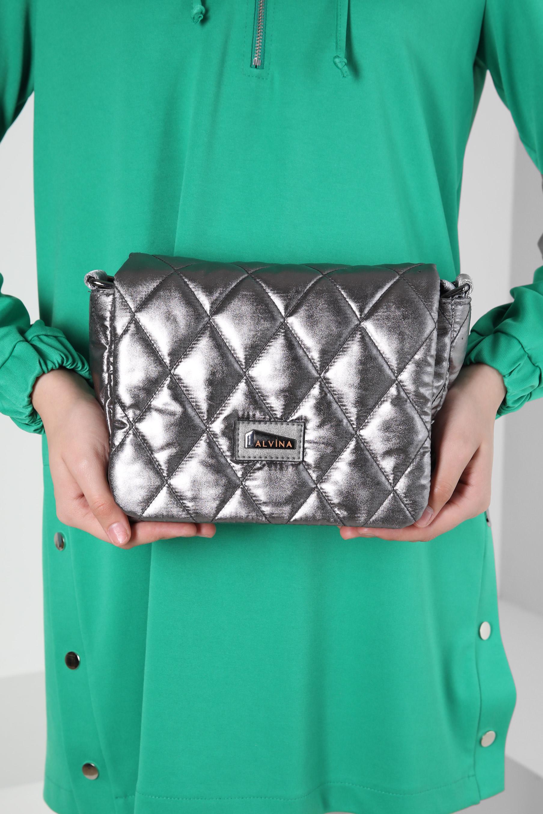 Tesettür giyim BEJ ALVİNA KAPİTONE ÇANTA 1882 