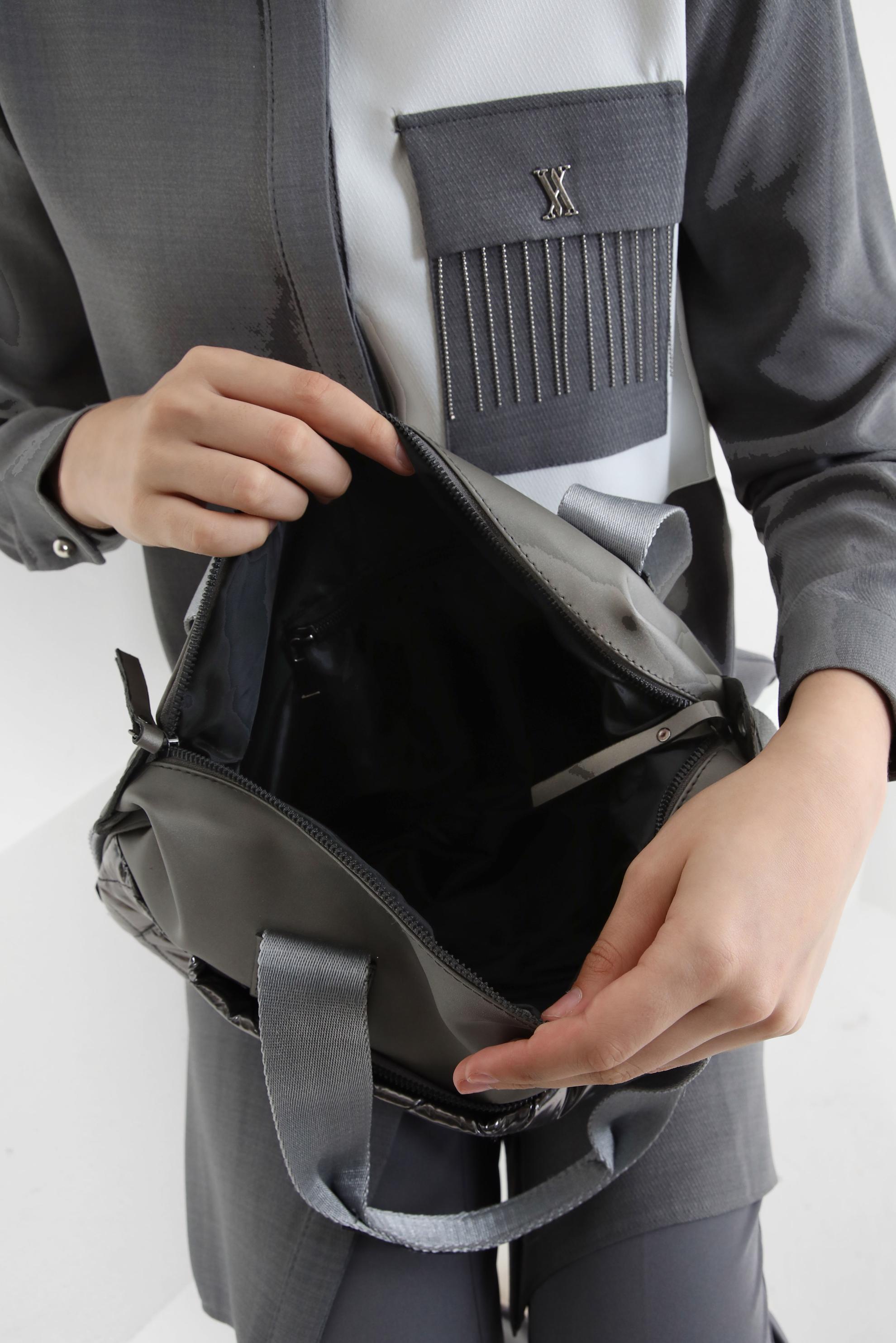 Tesettür giyim BEJ ALVİNA KAPİTONE DETAYLI ÇANTA 1885 