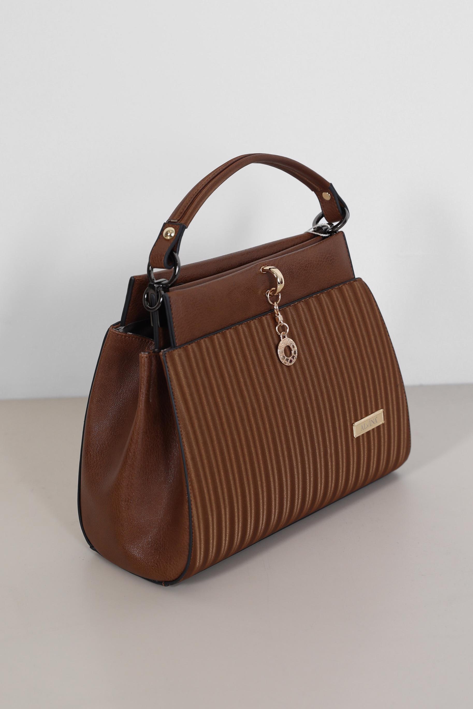 Tesettür giyim TABA ALVİNA ÇANTA 6018 