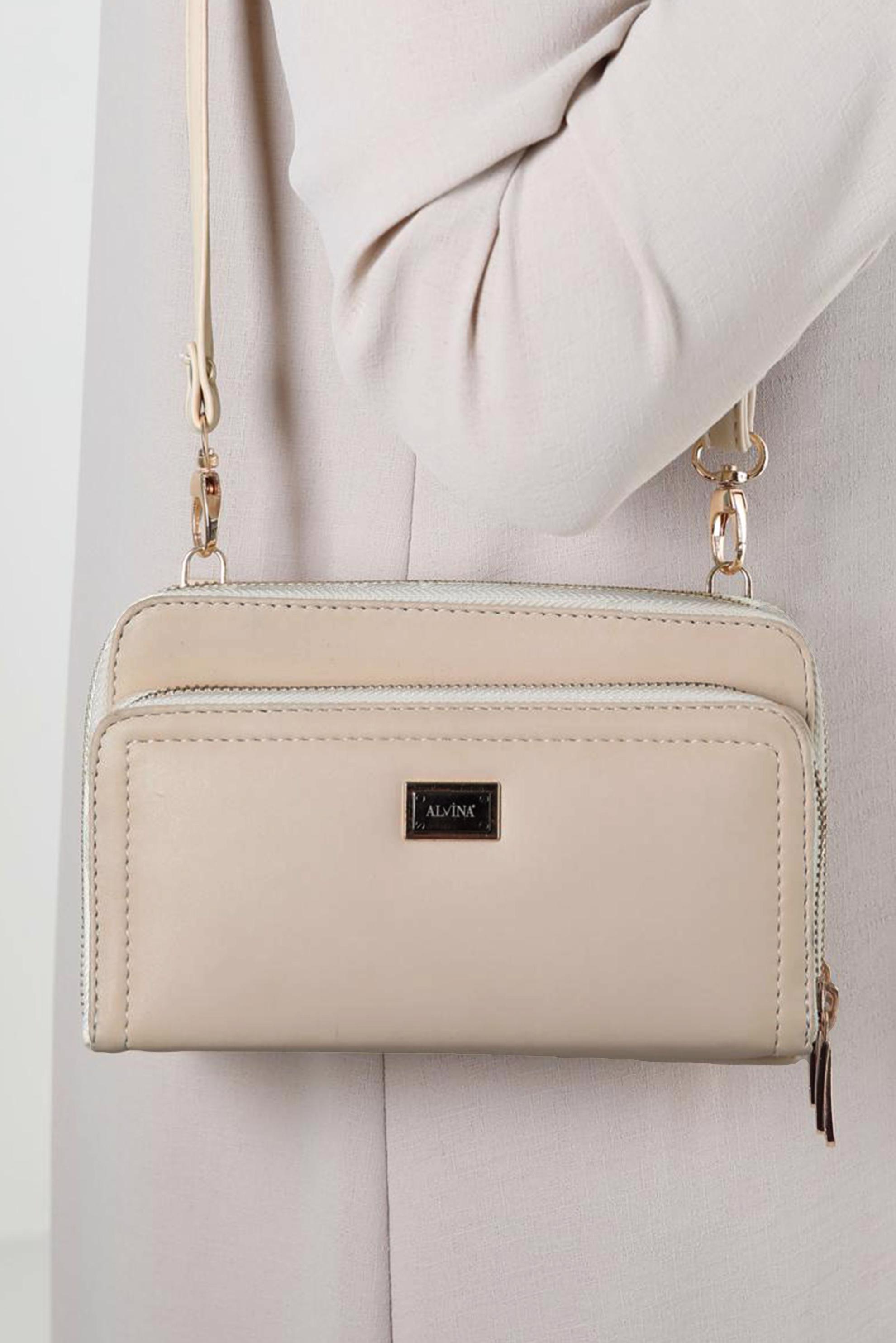 Tesettür giyim BEYAZ ALVİNA ÇANTA 6027