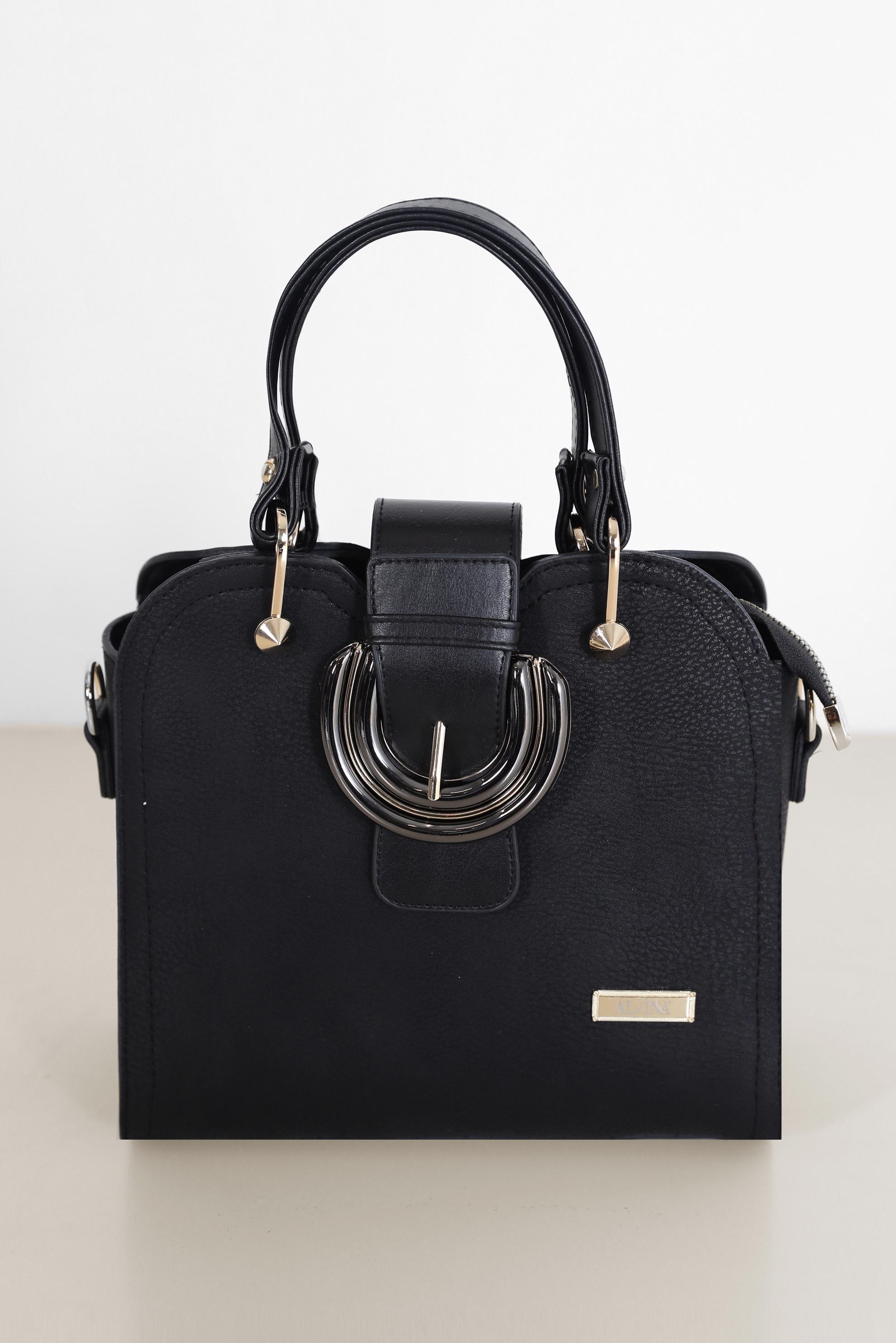 Tesettür giyim SİYAH ALVİNA KEMER DETAYLI ÇANTA 9010 