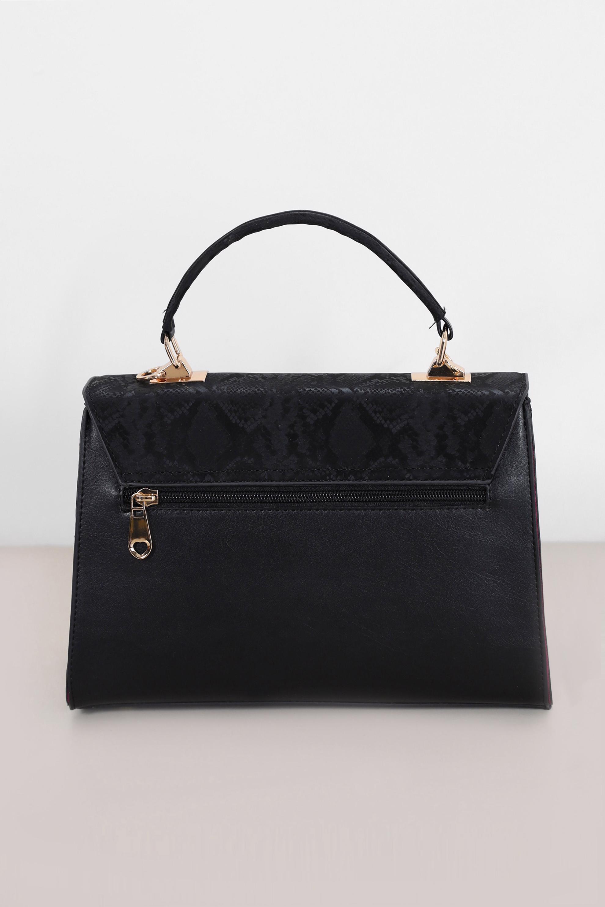 Tesettür giyim SİYAH ALVİNA DESENLİ ÇANTA 9021 