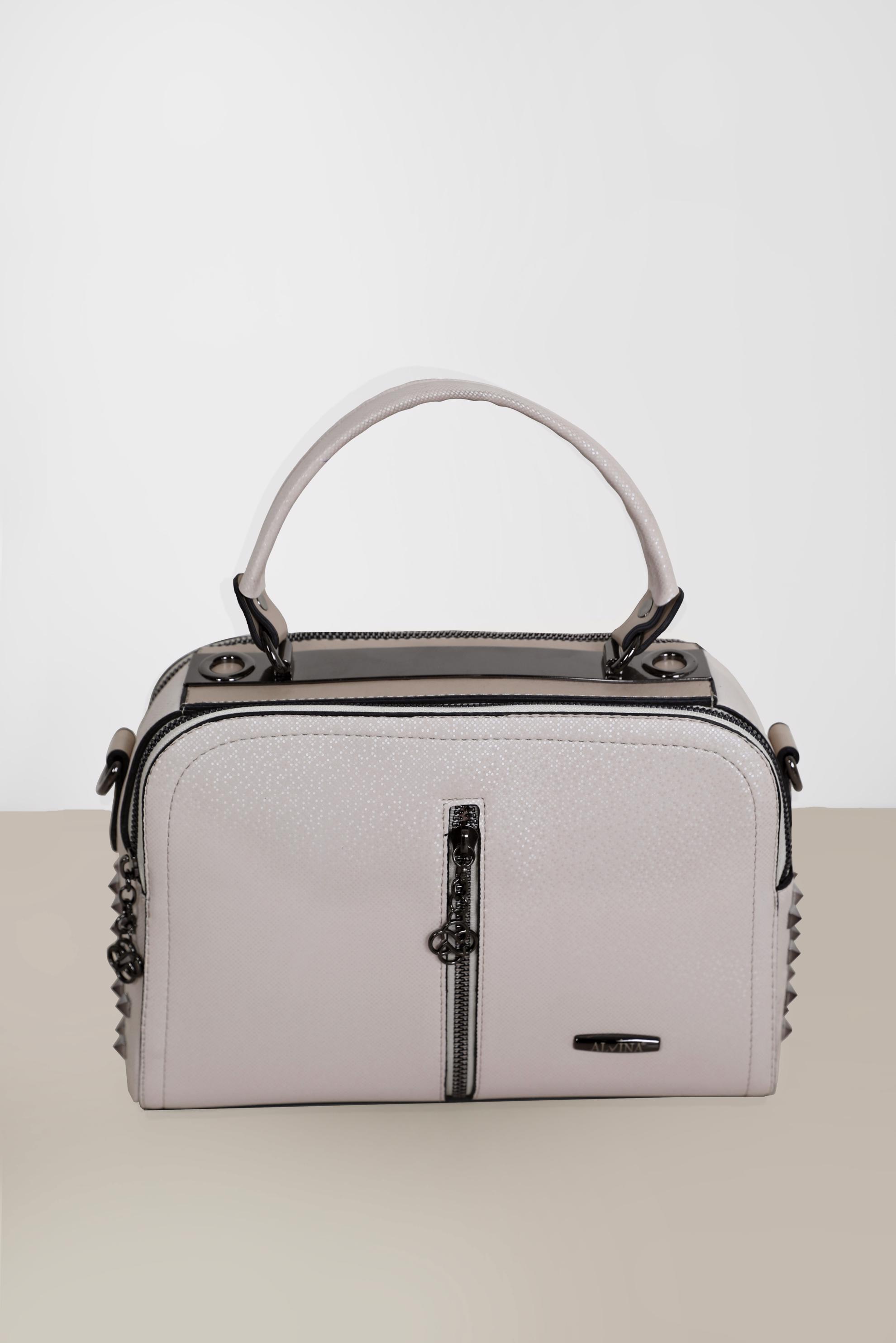 Tesettür giyim BEJ ALVİNA FERMUAR DETAYLI ÇANTA 9024