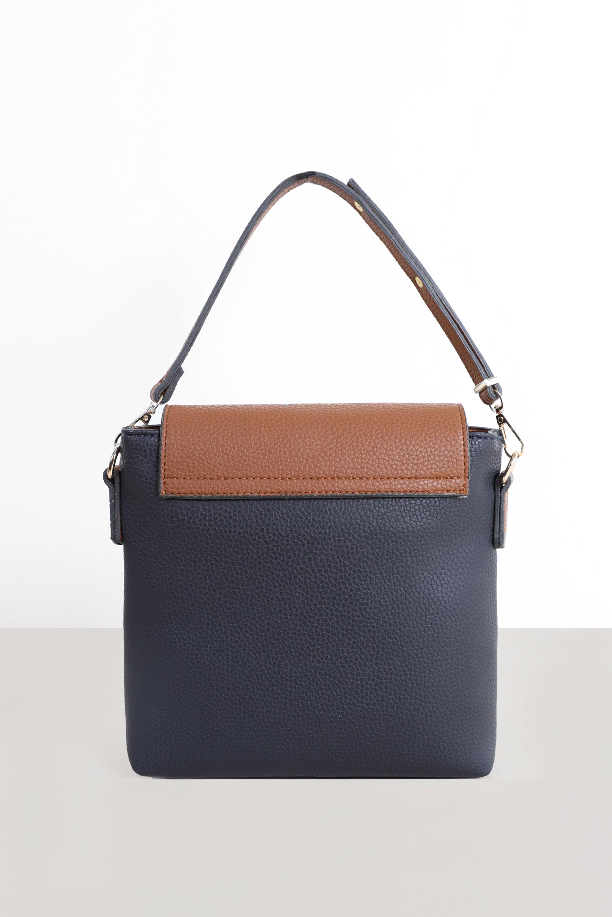 Tesettür giyim LACİVERT ALVİNA KEMER DETAYLI TOTE ÇANTA 9032 