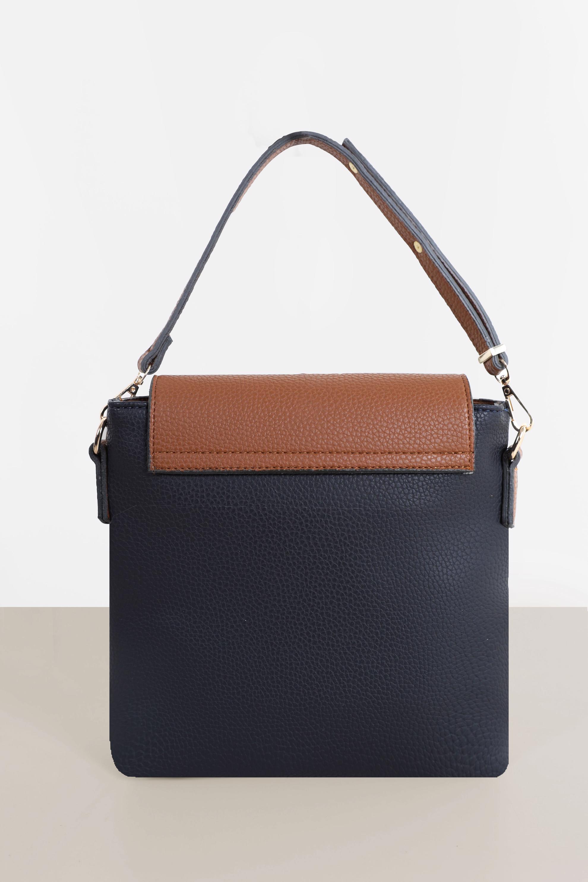 Tesettür giyim SİYAH ALVİNA KEMER DETAYLI TOTE ÇANTA 9032 