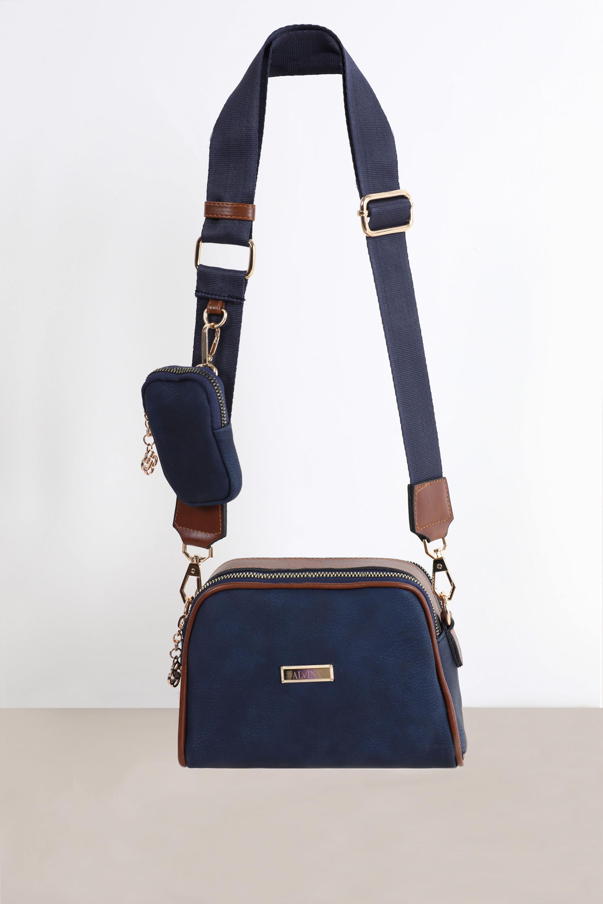 Tesettür giyim LACİVERT ALVİNA CÜZDAN DETAYLI ÇANTA 9036 