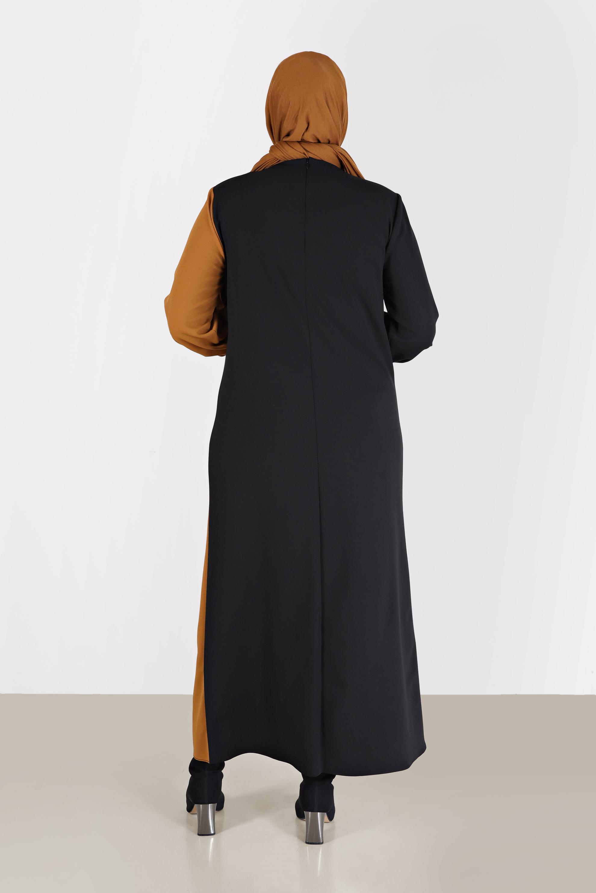 Vêtements hijab JAUNE ROBE À RAYURES GEMMES 20193