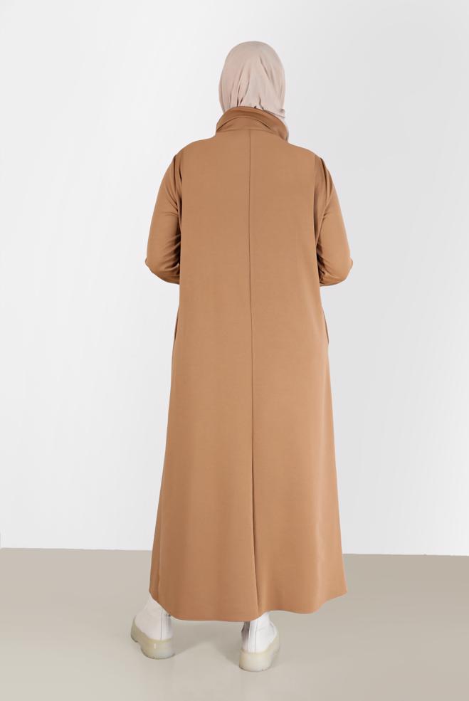 Hijab clothing TABA SEQUIN EMBROIDERED QUILT DETAIL DRESS 20198  - ALVİNA