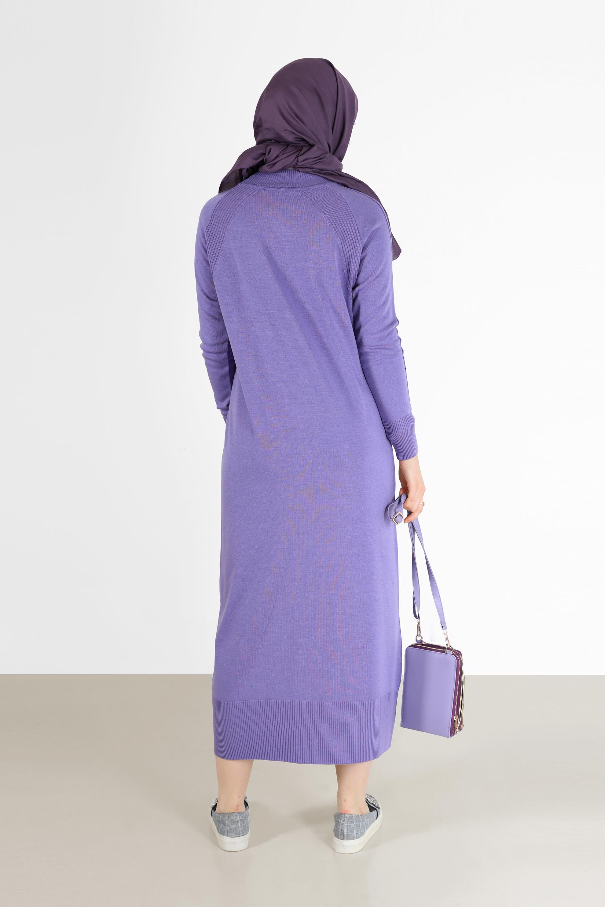 Hijab clothing PURPLE KNITWEAR DRESS 42017