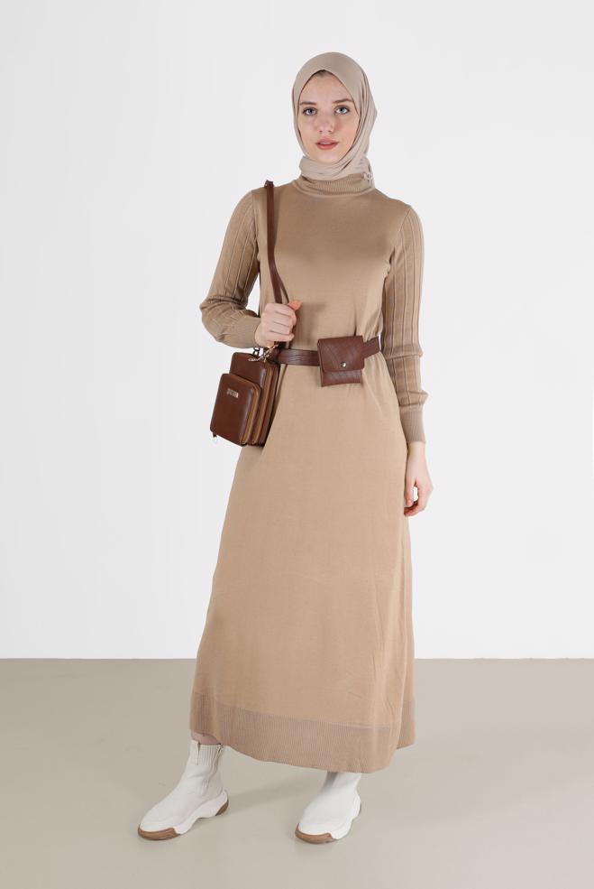 Hijab clothing  BASIC KNITWEAR DRESS 42060  - ALVİNA