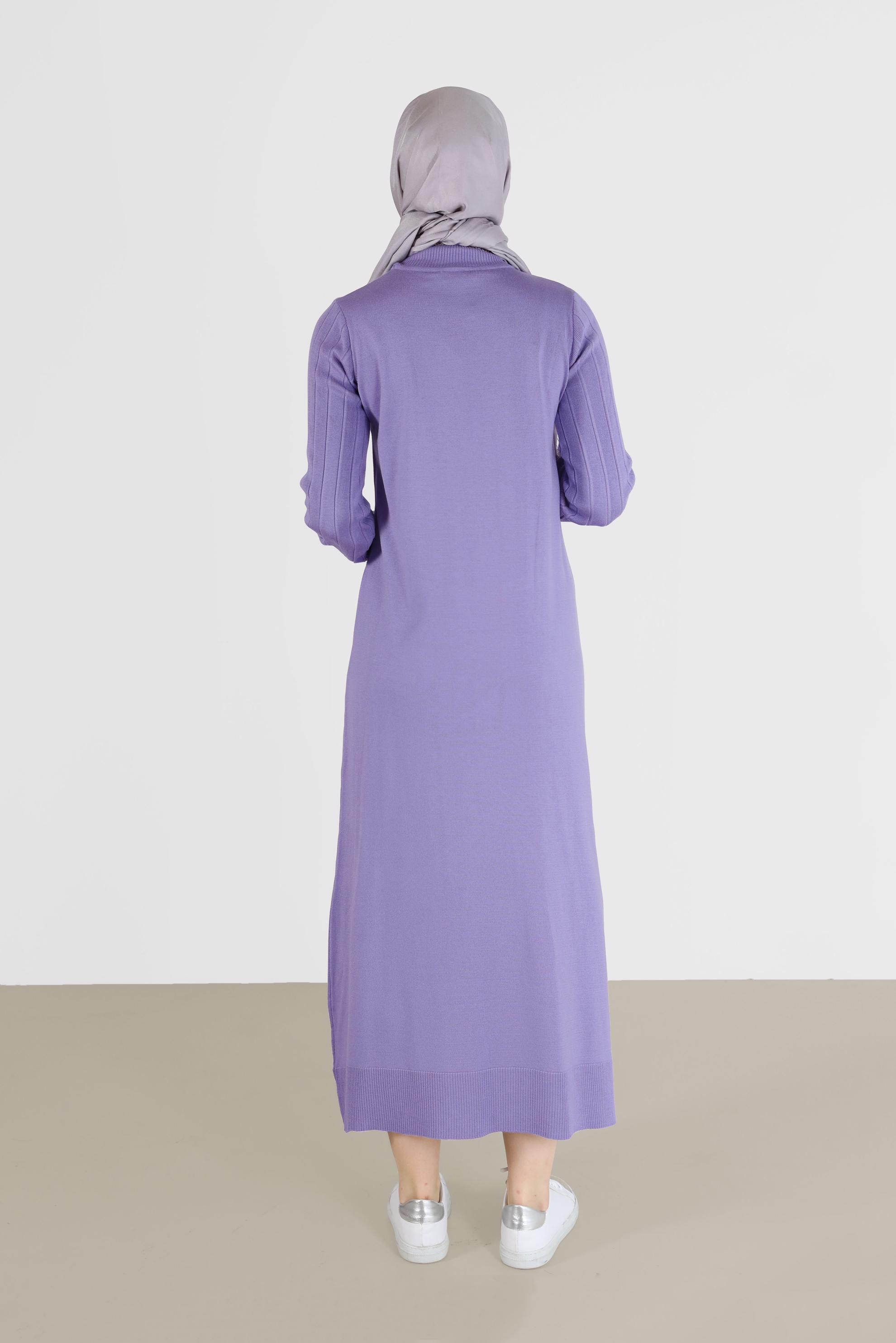 Hijab clothing PURPLE BASIC KNITWEAR DRESS 42060 