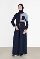 3-COLOR SMOCKING DETAIL CREPE DRESS 42219 